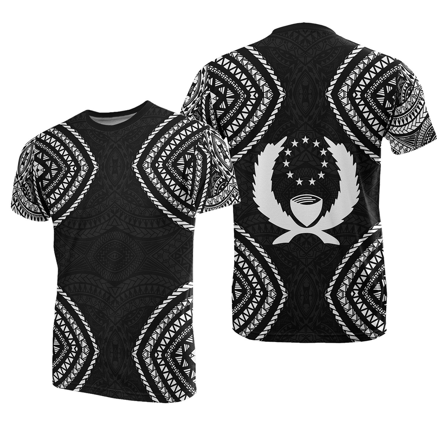 Vibe Hoodie Pohnpei Micronesia T shirt Black Warrior Style - Vibe Hoodie Shop