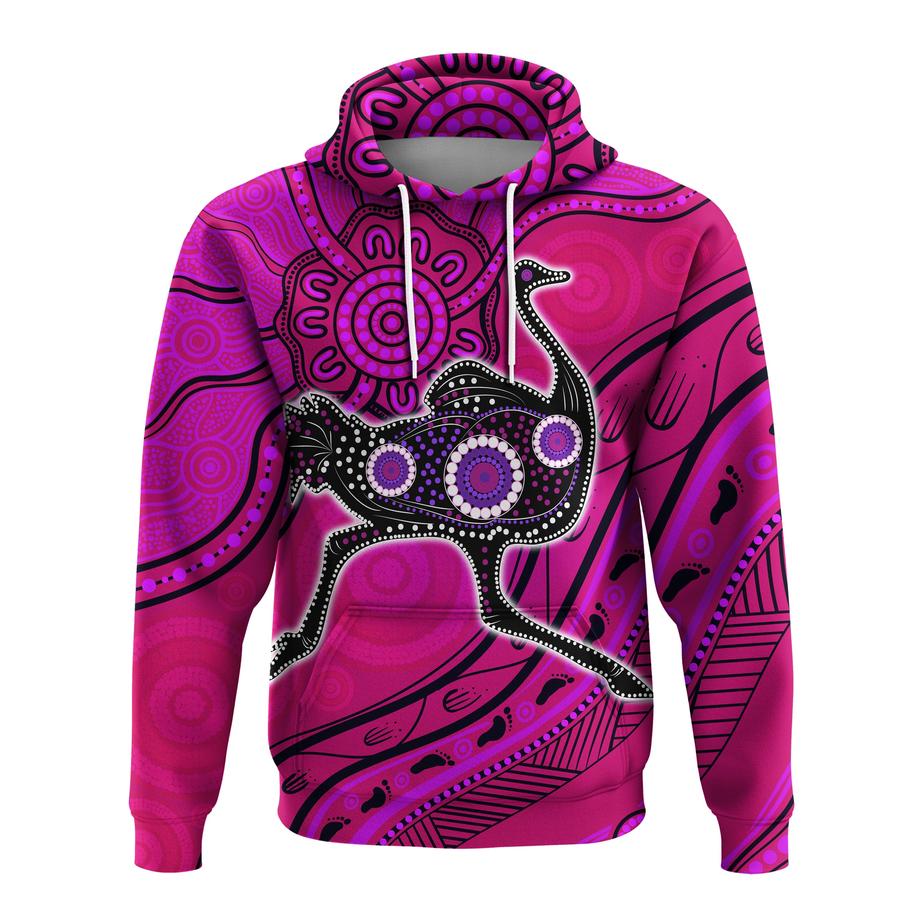 Aboriginal NAIDOC Week 2022 Purple Turtle Ostrich Hoodie - LT20 - Vibe Hoodie Shop