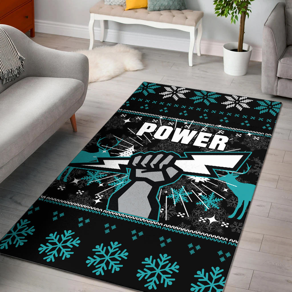 Port Adelaide Area Rug - Christmas Ugly Style - - Vibe Hoodie Shop