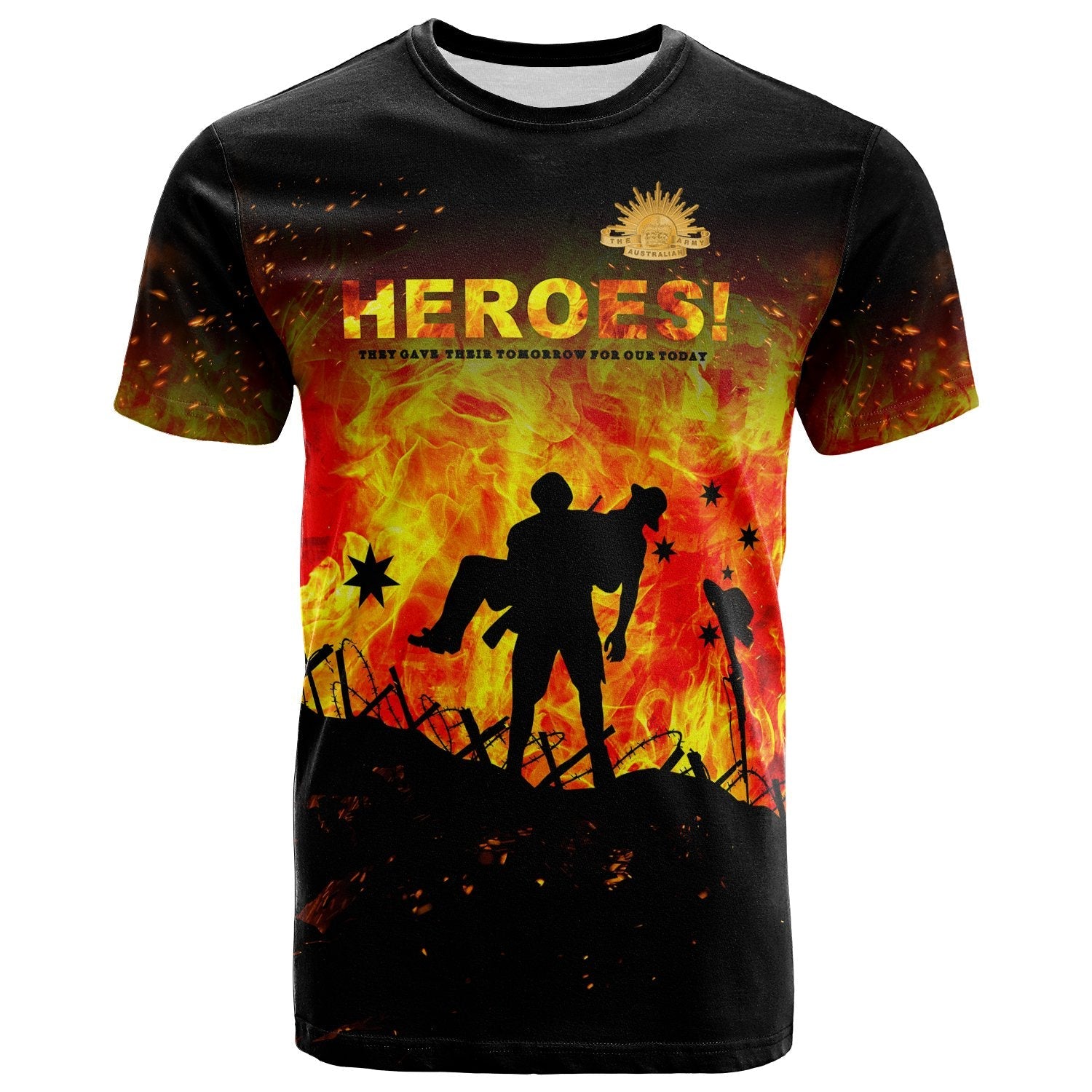 ANZAC Day T shirt - ANZAC Heroes - Vibe Hoodie Shop