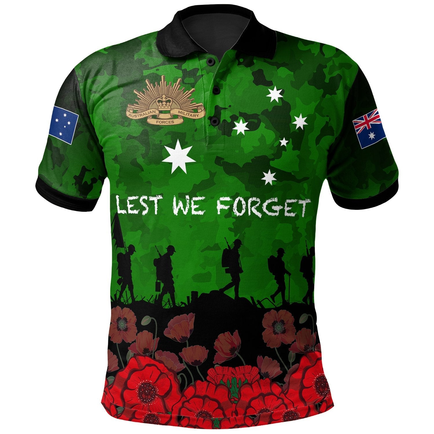 ANZAC Polo Shirt - Aussie ANZAC Day 2021 - Vibe Hoodie Shop