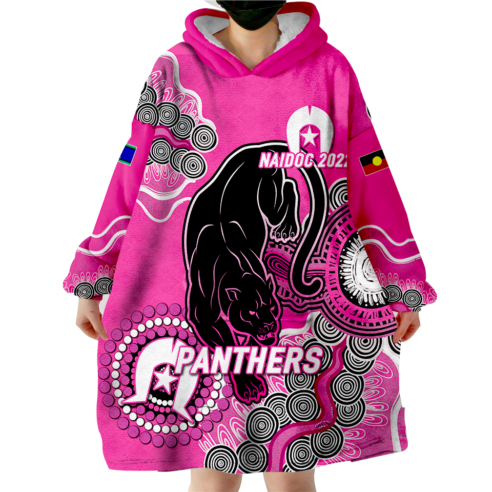 Panthers Rugby NAIDOC 2022 Aboriginal Wearable Blanket Hoodie - - Vibe Hoodie Shop