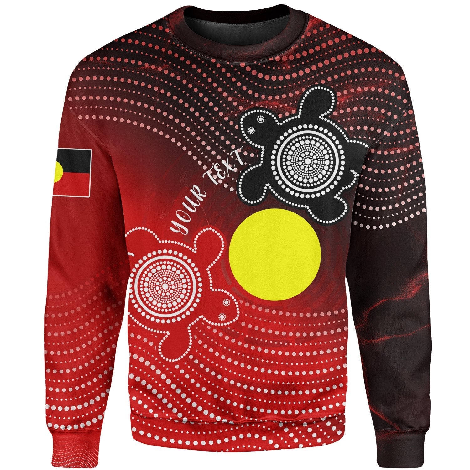 Custom Aboriginal Sweatshirts - Indigenous Circle Dot Painting Style - - Vibe Hoodie Shop