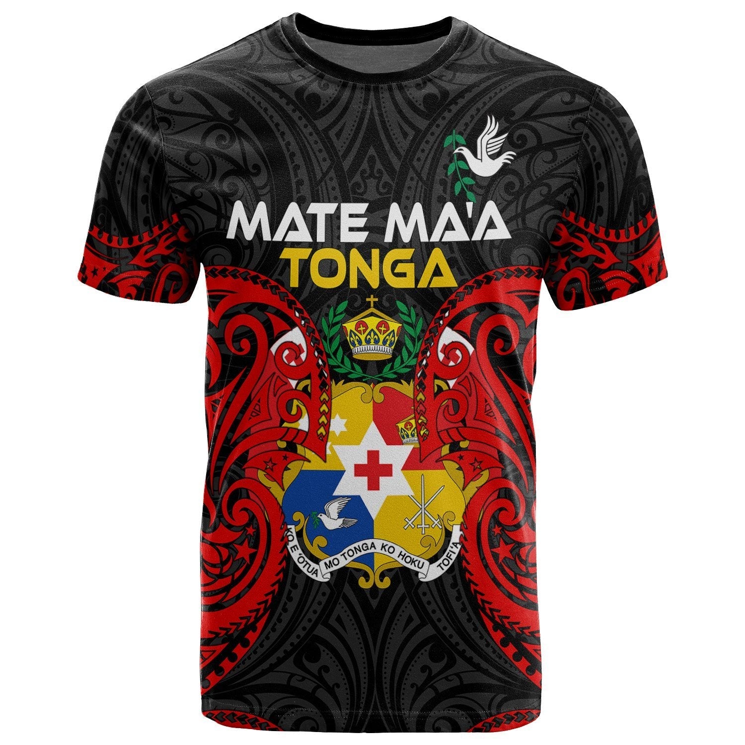 Polynesian Mate Ma'a Tonga T shirt - Tongan Spirit - Vibe Hoodie Shop