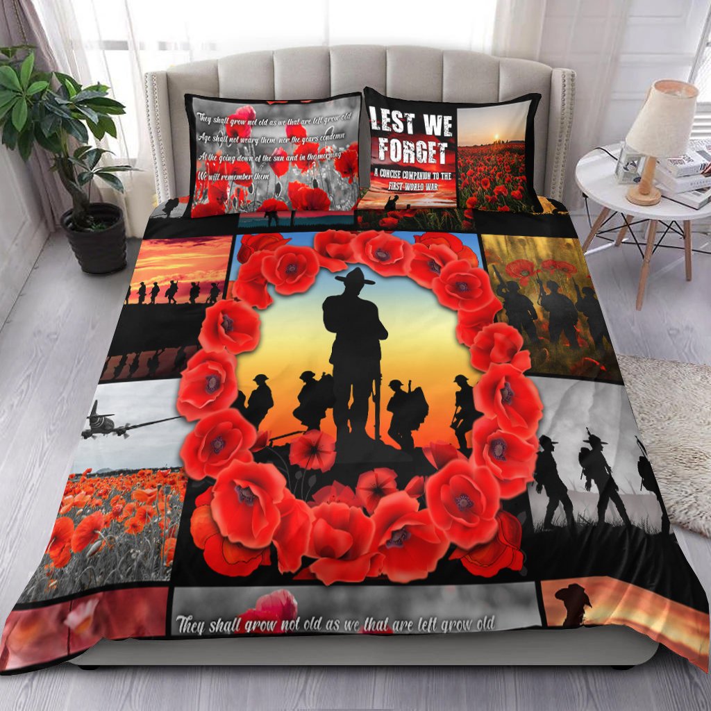 ANZAC Bedding Set - Always Remember Australia's Soldiers - Vibe Hoodie Shop