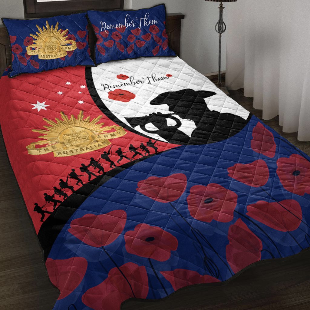 ANZAC Day Quilt Bed Set - We will remember Them - Vibe Hoodie Shop