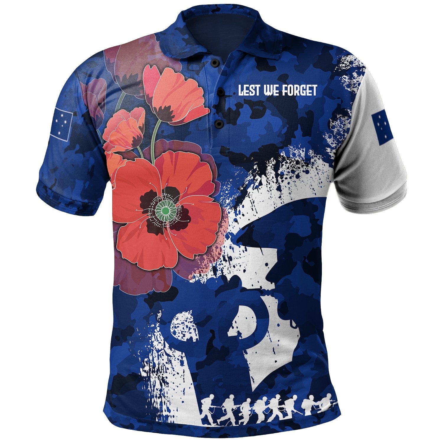 Custom ANZAC Polo Shirt - ANZAC Day 2021 - Vibe Hoodie Shop