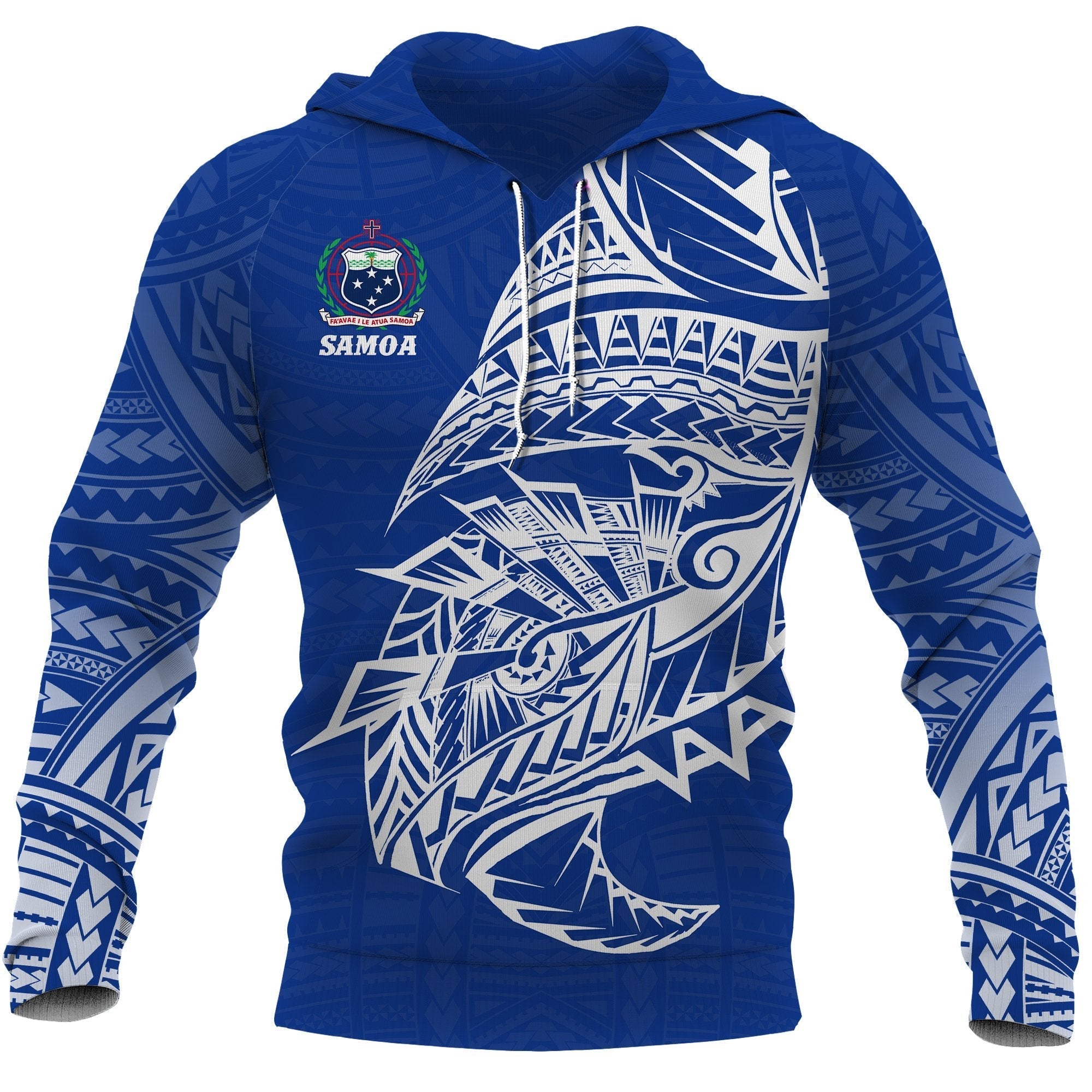 Samoa Tattoo Rugby Style Hoodie - Vibe Hoodie Shop