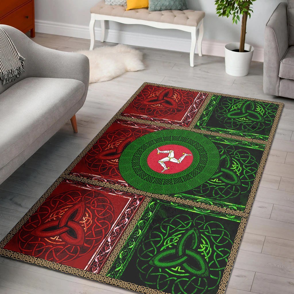 VibeHoodie Area Rug - Isle Of Man Circle Celtic - Vibe Hoodie Shop