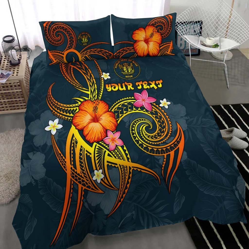 Niue Polynesian Personalised Bedding Set - Legend of Niue (Blue) - Vibe Hoodie Shop