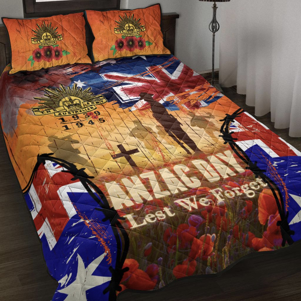 Australia ANZAC Day 2021 Quilt Bed Set - ANZAC Day Commemoration 1939 - 1945 - Vibe Hoodie Shop