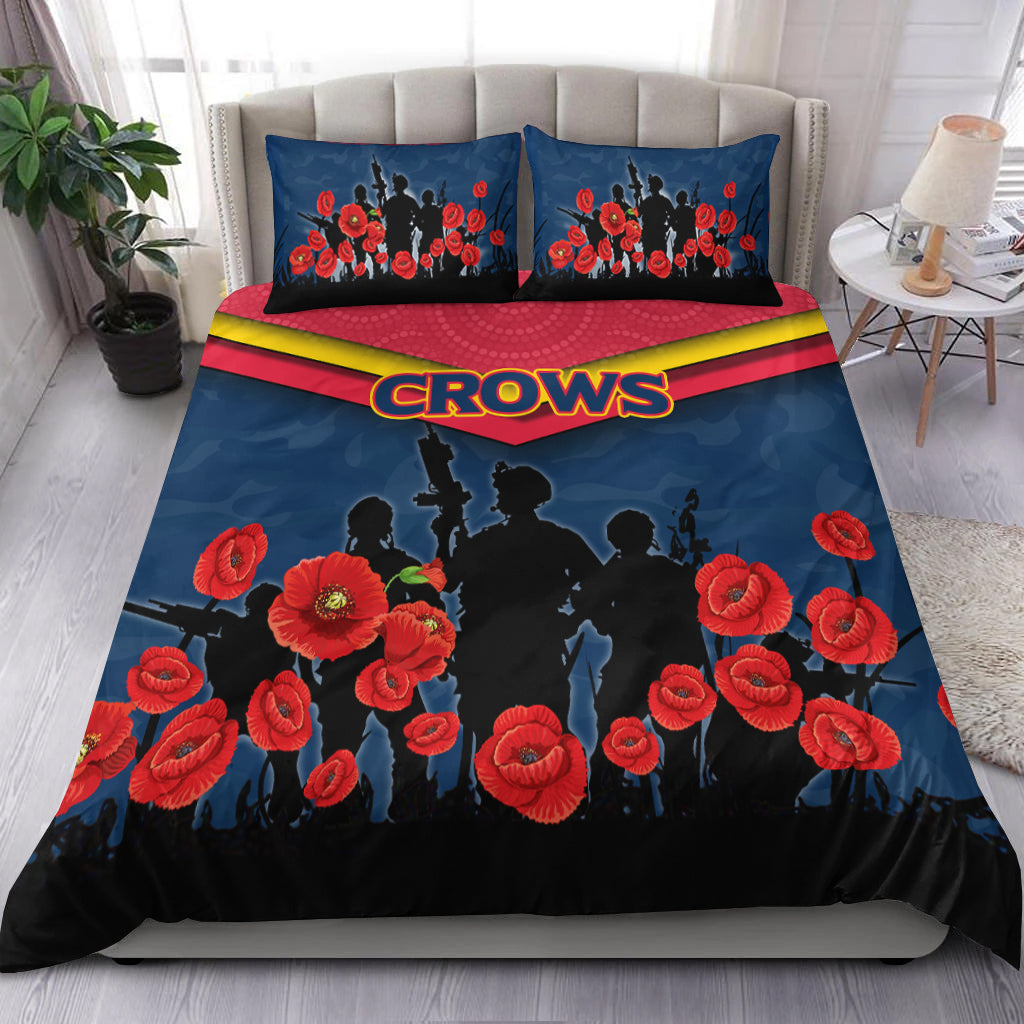 Adelaide Crows ANZAC Day Bedding Set - Indigenous Art - - Vibe Hoodie Shop