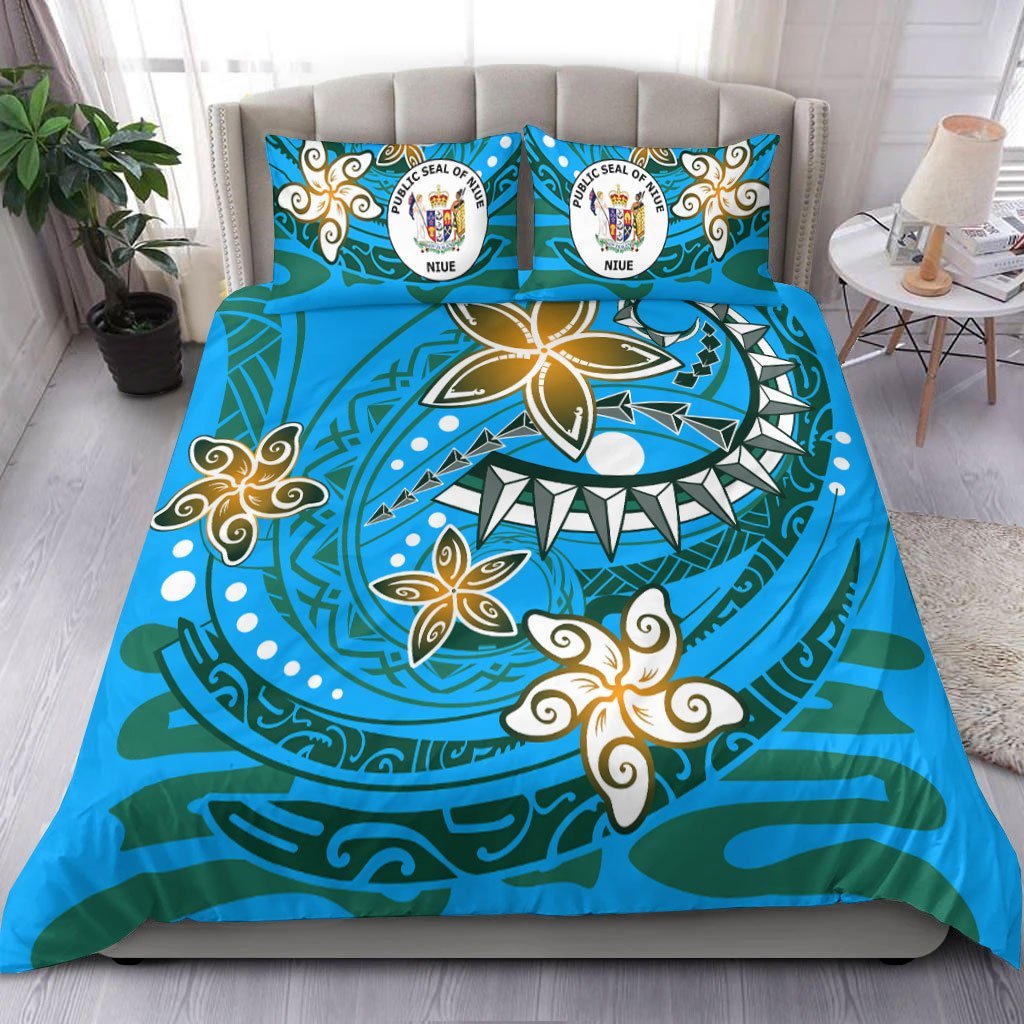 Niue Bedding Set - Spring Style Blue Color - Vibe Hoodie Shop
