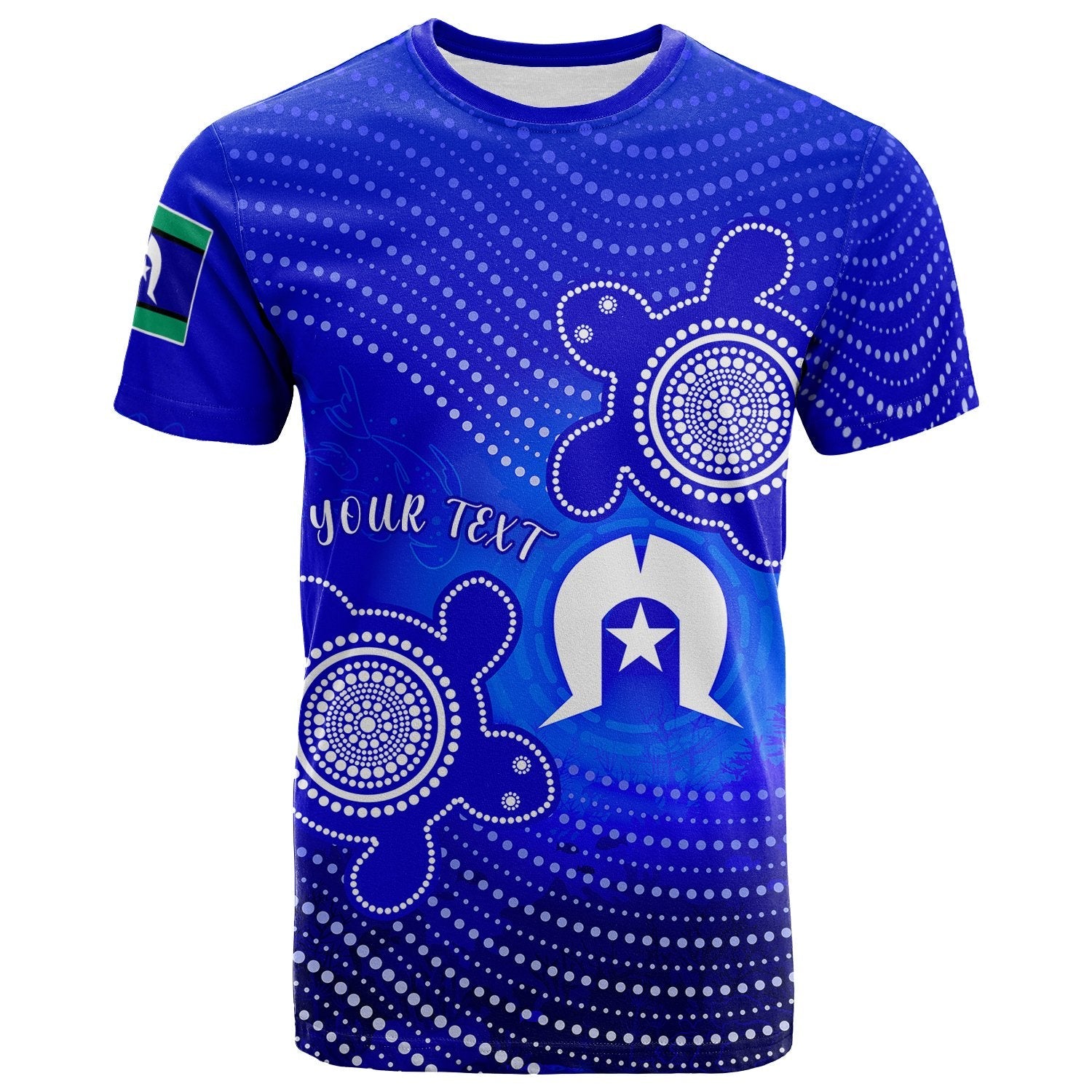 Custom Torres Strait Islanders T shirt - Torres Symbol With Indigenous Turtle - Vibe Hoodie Shop