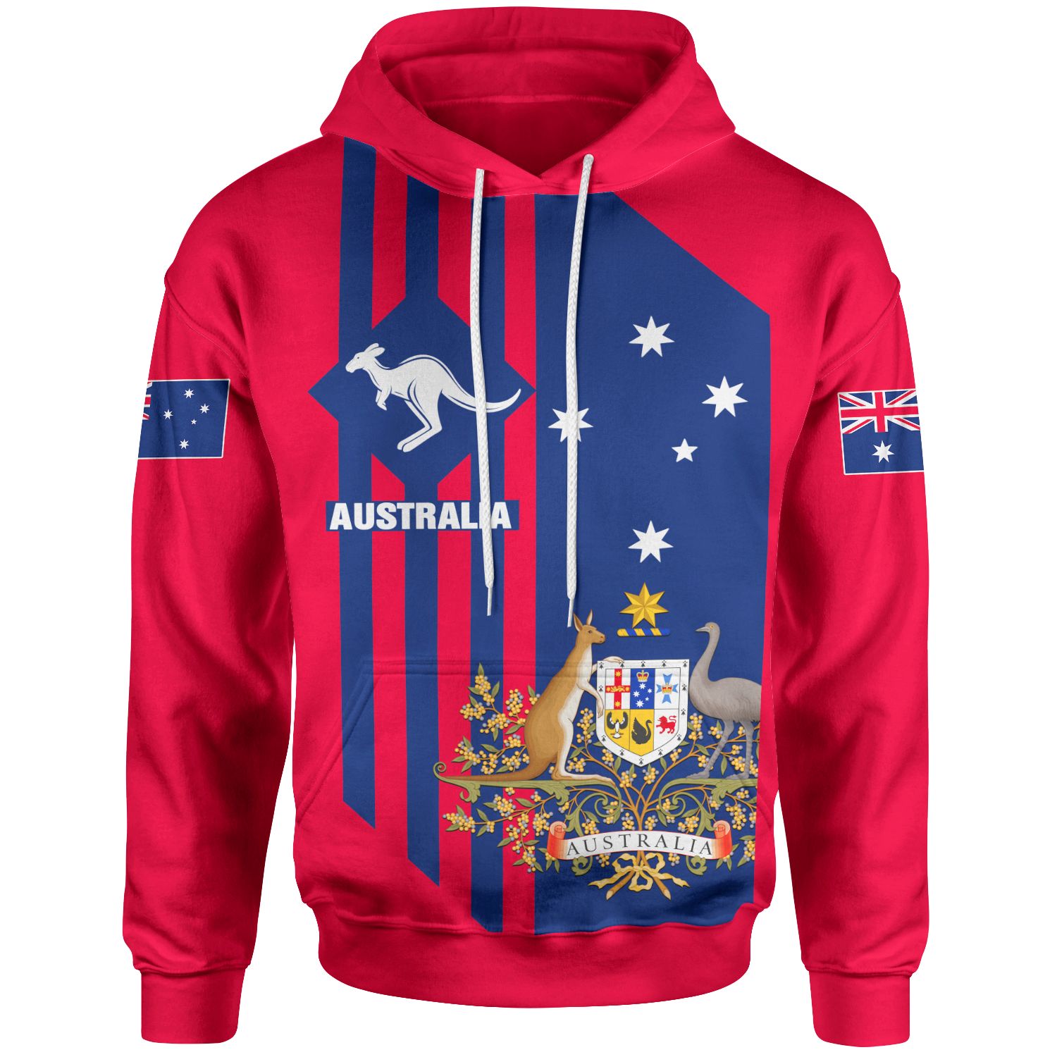 Hoodie - Australia Kangaroo Sign - Vibe Hoodie Shop