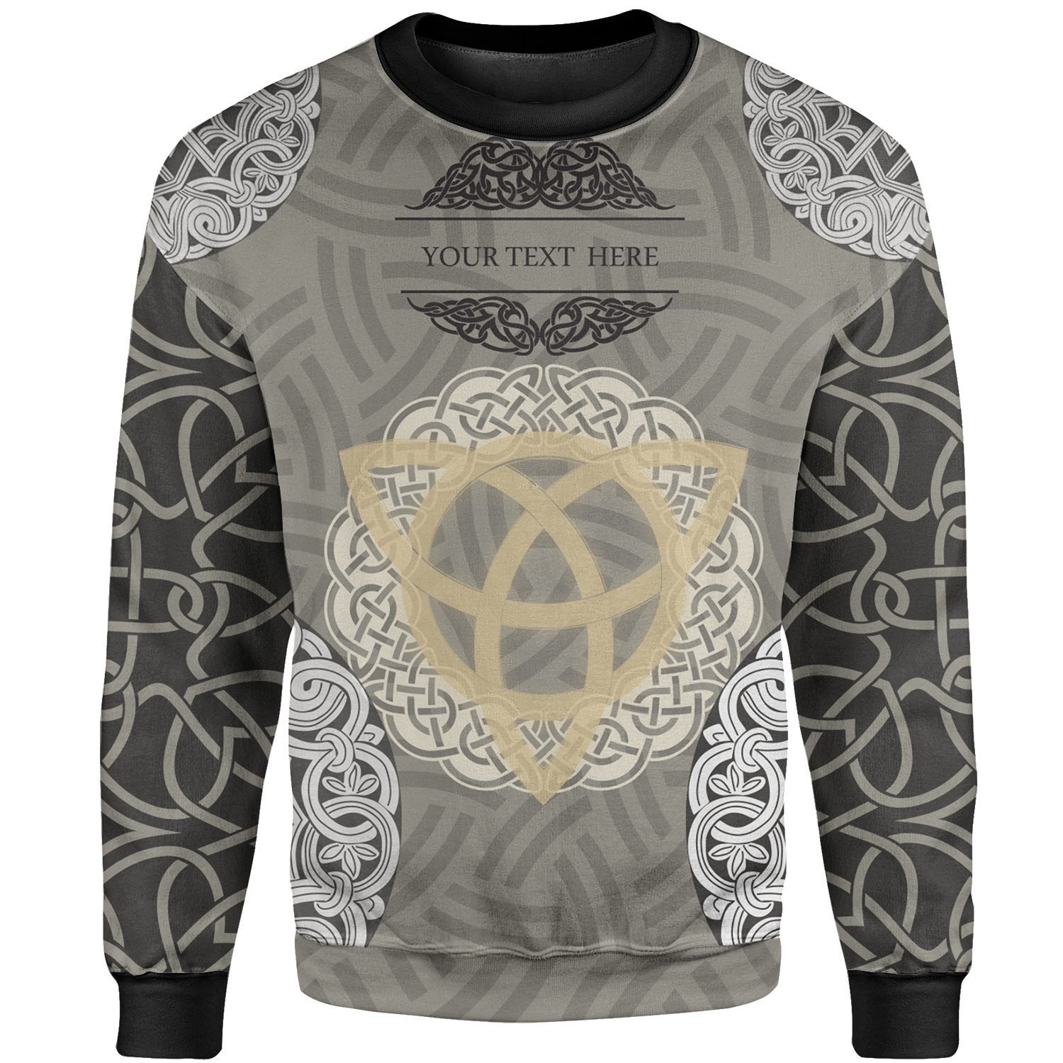 (Custom Text) VibeHoodie SweatShirt Tree Of Triquetra - Vibe Hoodie Shop