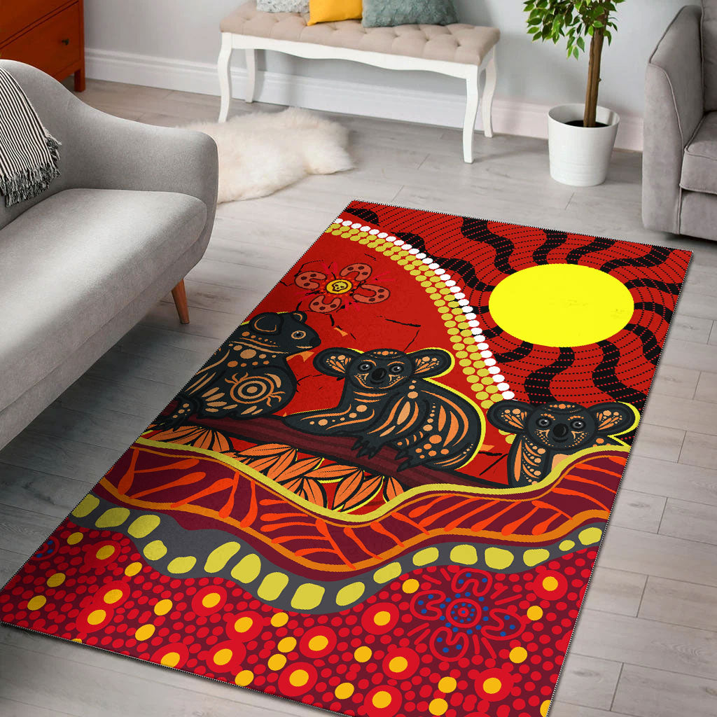 Aboriginal Koala Painting Area Rug - - Vibe Hoodie Shop