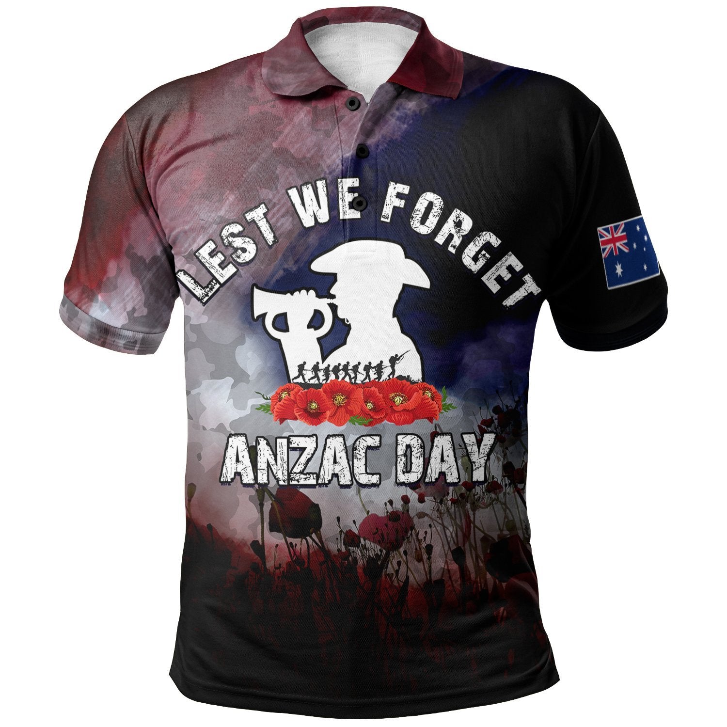 Vibe Hoodie ANZAC Day Polo Shirt - The Australian Army - BN18 - RLT20 - Vibe Hoodie Shop