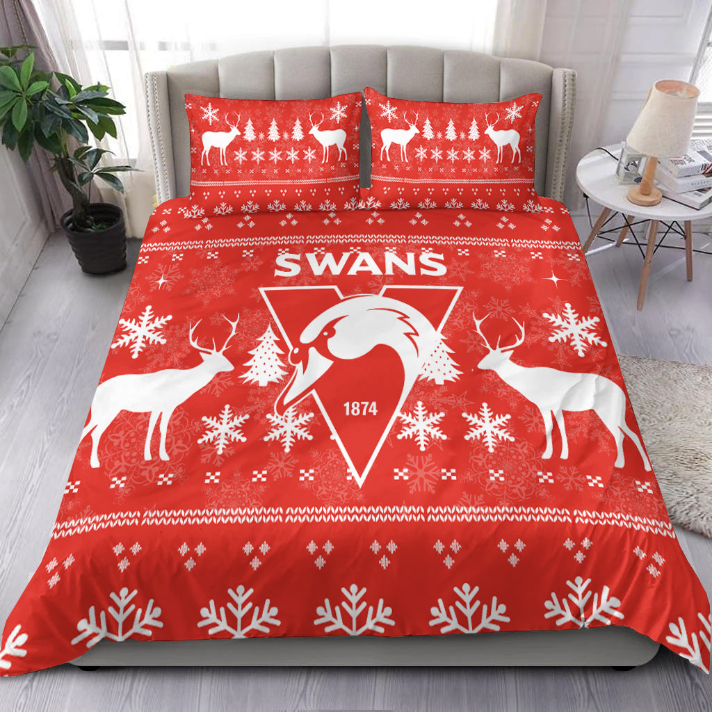 Sydney Swans Bedding Set - Christmas Ugly Style - - Vibe Hoodie Shop