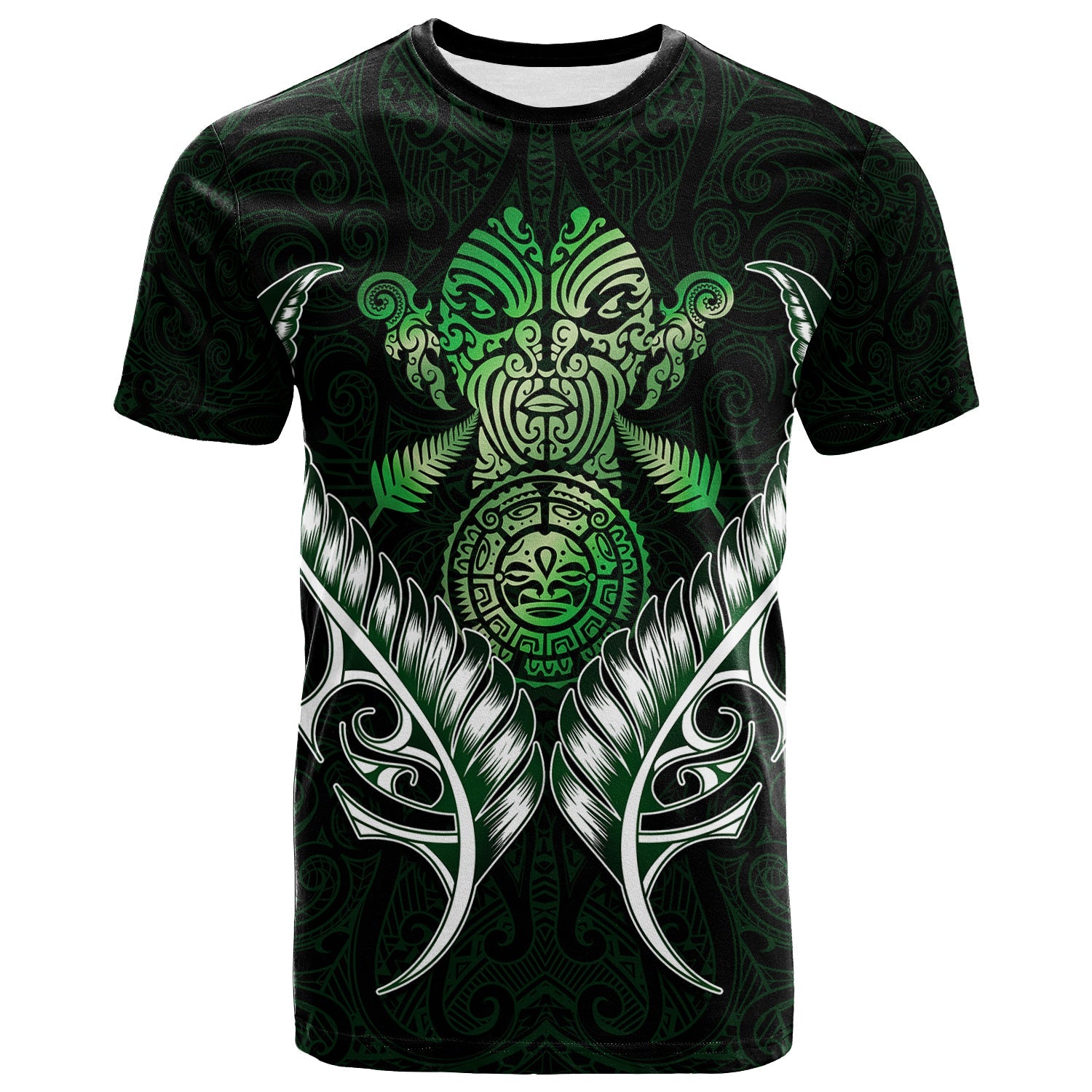 New Zealand Silver Fern T shirt Green - - Vibe Hoodie Shop