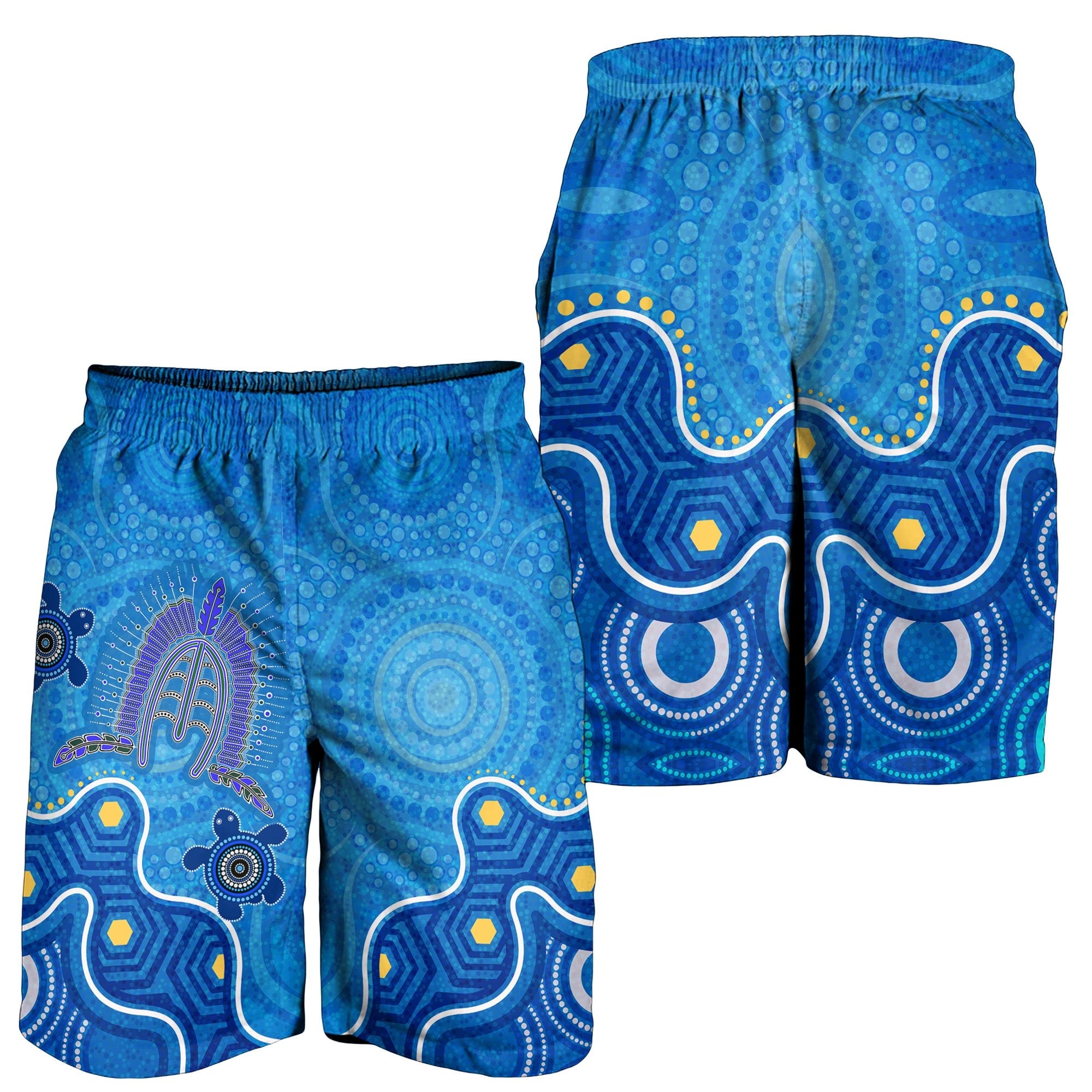 Torres Strait Men's Short - Dhari And Turtle - Vibe Hoodie Shop