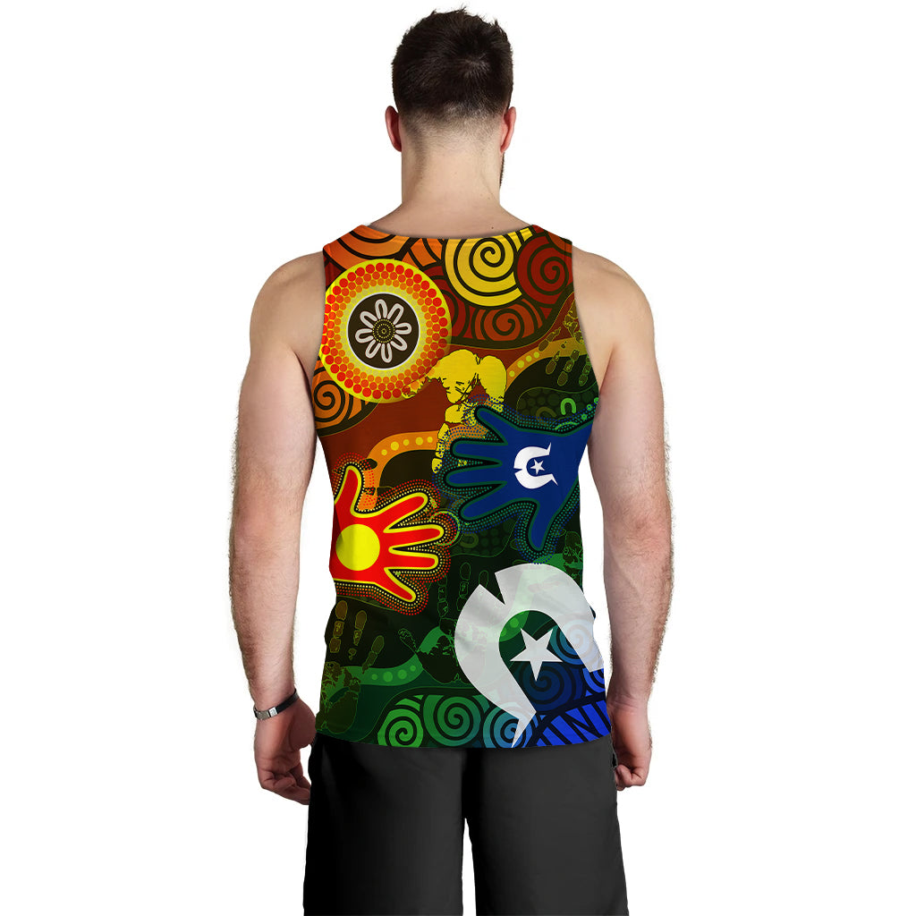 Aboriginal and Torres Strait Islander Peoples Men Tank Top - - Vibe Hoodie Shop