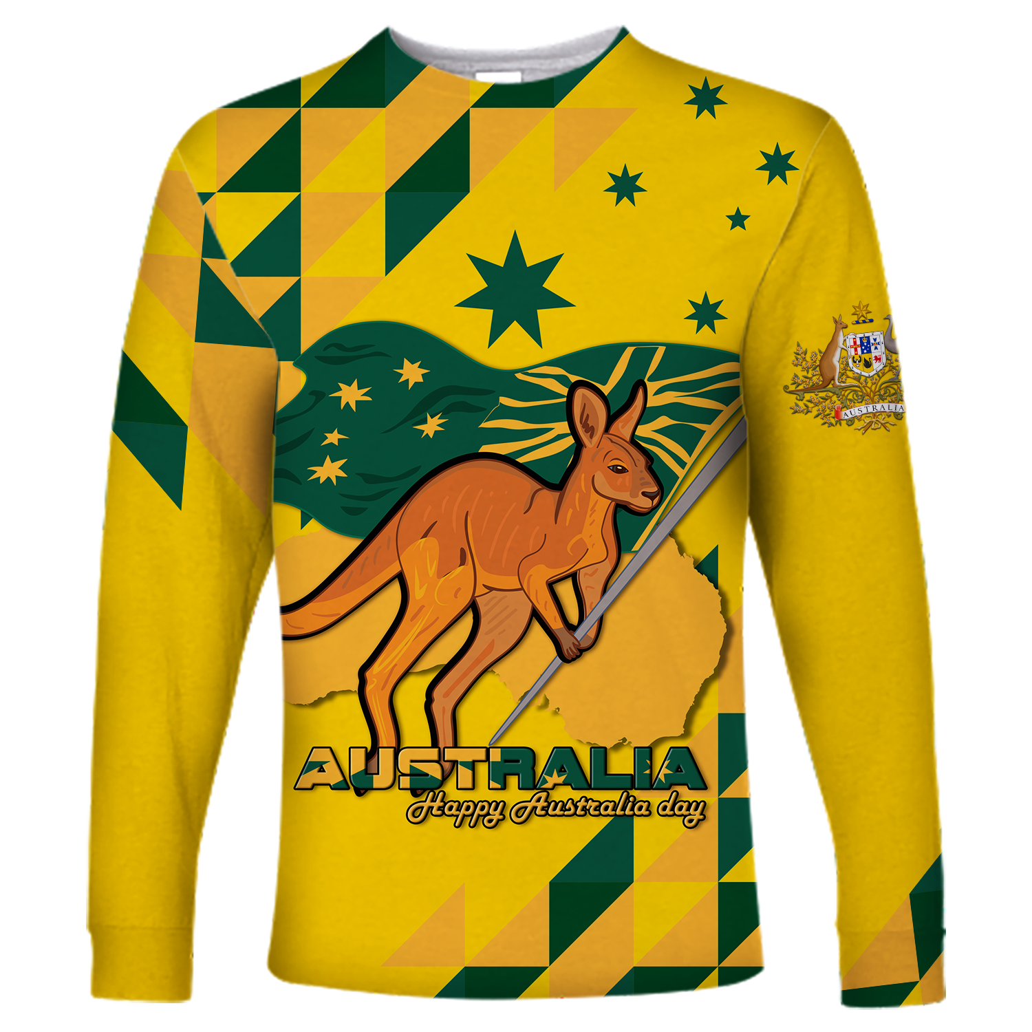 Australia Day Proud To Be Aussie Long Sleeve Shirt - - Vibe Hoodie Shop