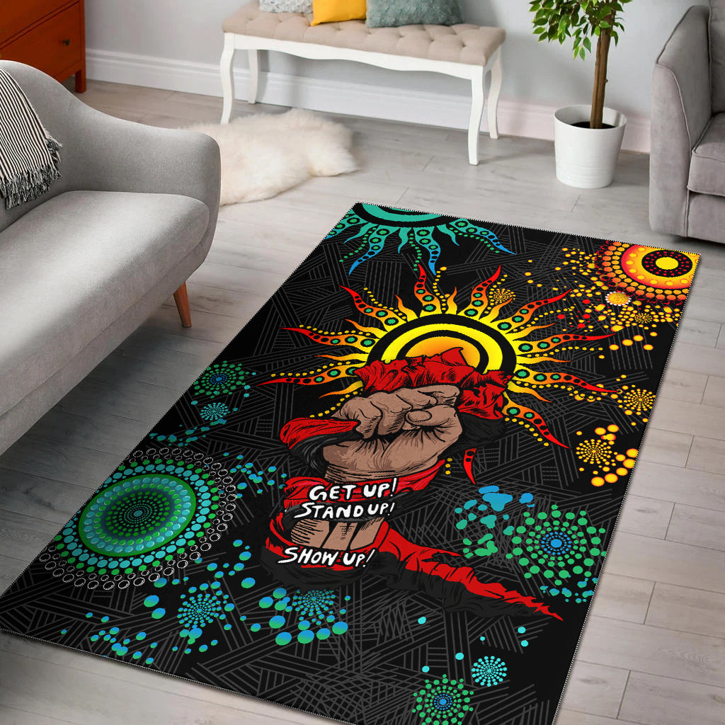 NAIDOC Week 2022 Aboriginal Art Unique Area Rug - - Vibe Hoodie Shop