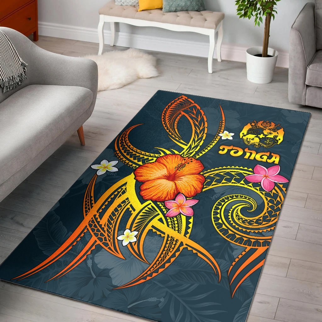 Tonga Polynesian Area Rug - Legend of Tonga (Blue) - Vibe Hoodie Shop