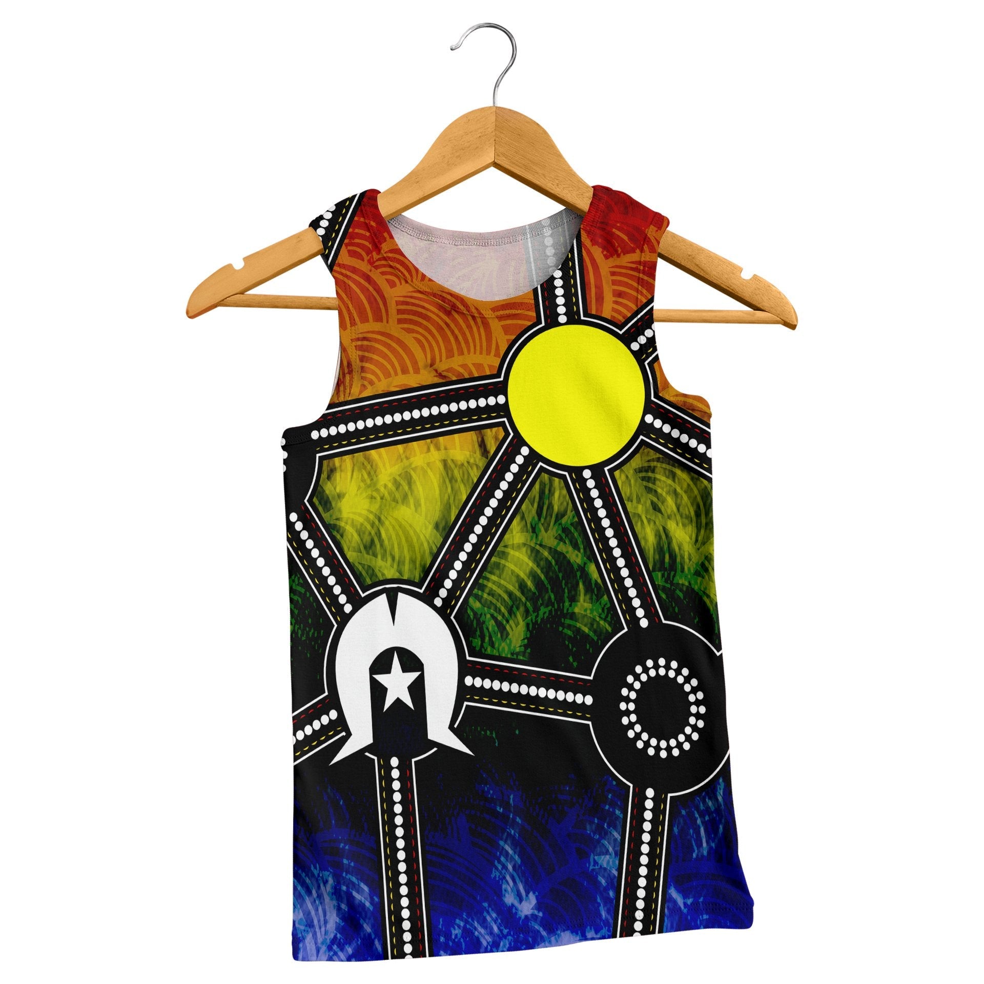 NAIDOC Week 2021 Men's Tank, Aboriginal Geometric Style - Vibe Hoodie Shop