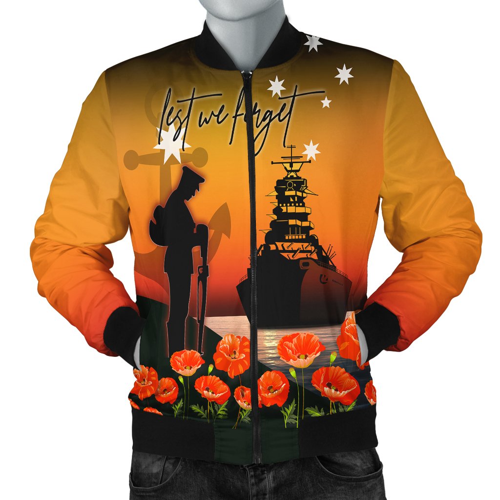 ANZAC Men's Bomber Jacket - Australian Navy ANZAC - Vibe Hoodie Shop