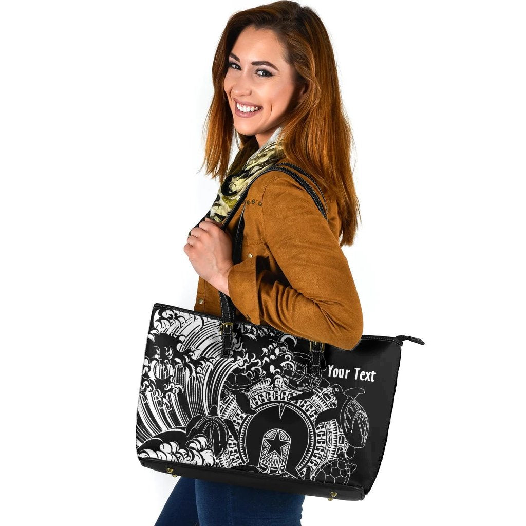 custom-aboriginal-leather-tote-bag-torres-strait-islands-in-wave-black