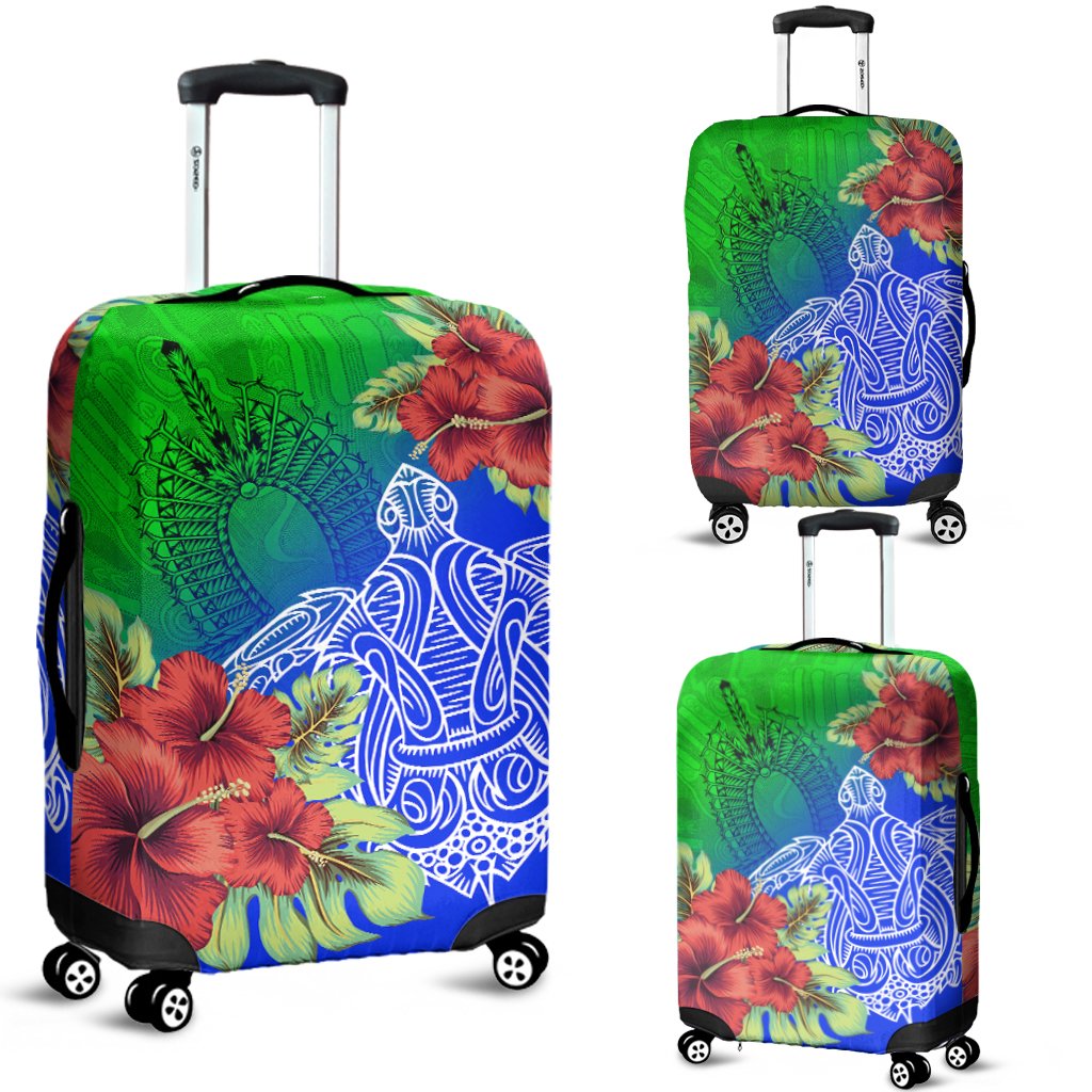 Torres Strait Islanders Luggage Cover - Ocean Hibiscus - Vibe Hoodie Shop