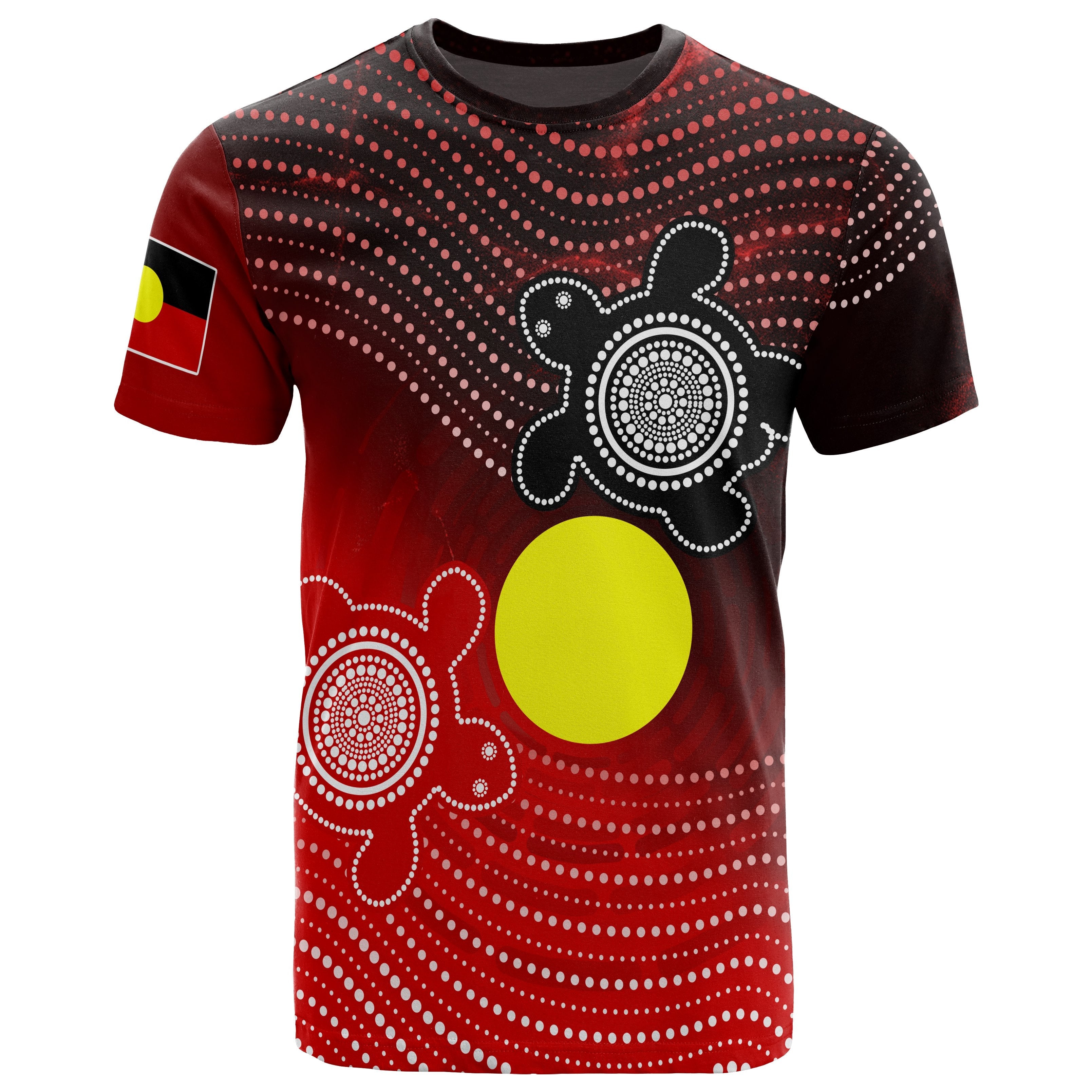 Aboriginal T shirts - Indigenous Circle Dot Painting Style - - Vibe Hoodie Shop