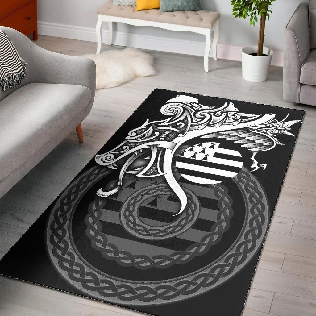 Brittany Celtic Area Rug - Fury Dragon Celt - Vibe Hoodie Shop