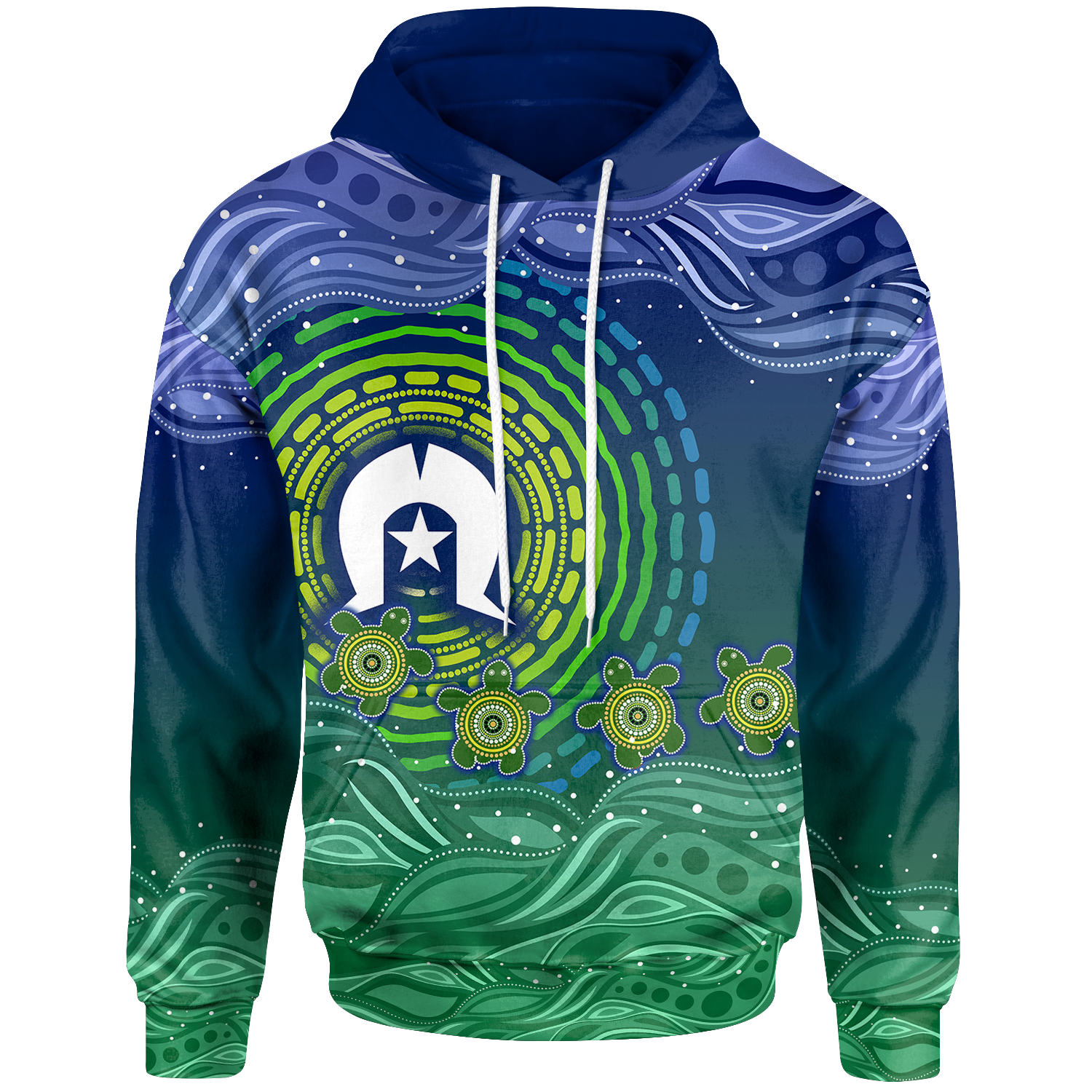 Torres Strait Islanders Hoodie - Aboriginal Turtle - Vibe Hoodie Shop