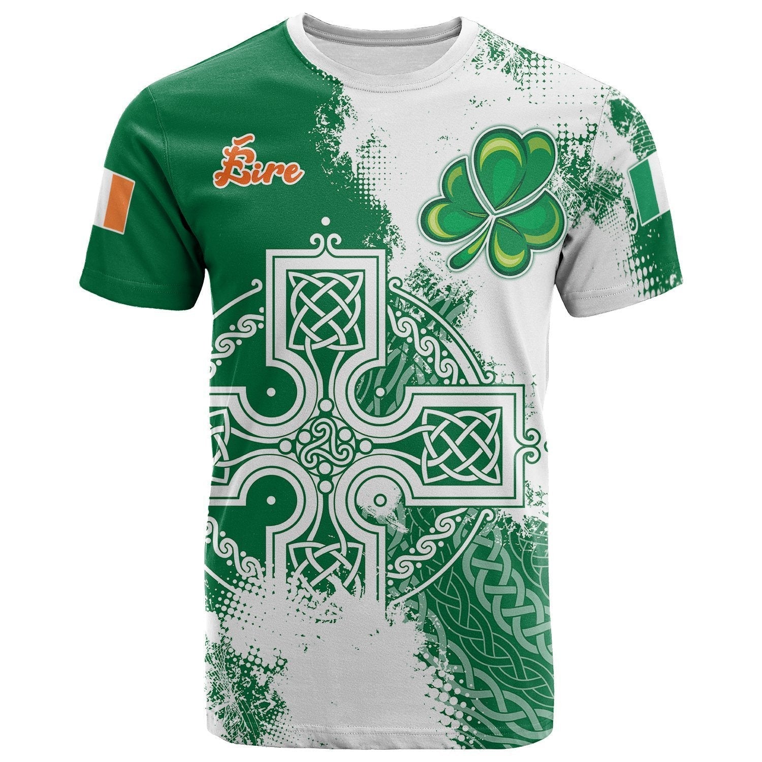 Ireland Celtic T shirt - Irish Celtic Cross - Vibe Hoodie Shop