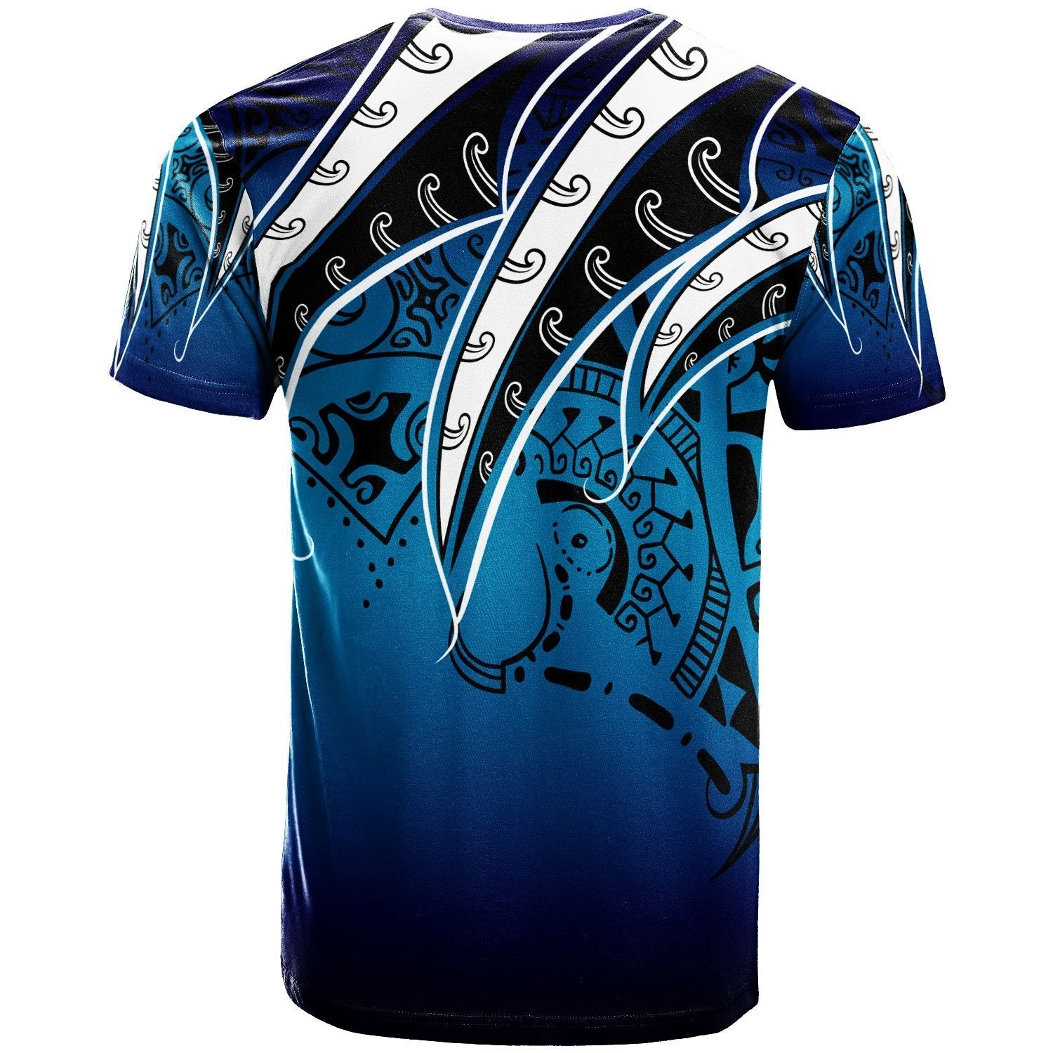 Palau T shirt - Tropical Leaf Blue Gradient Style - Vibe Hoodie Shop