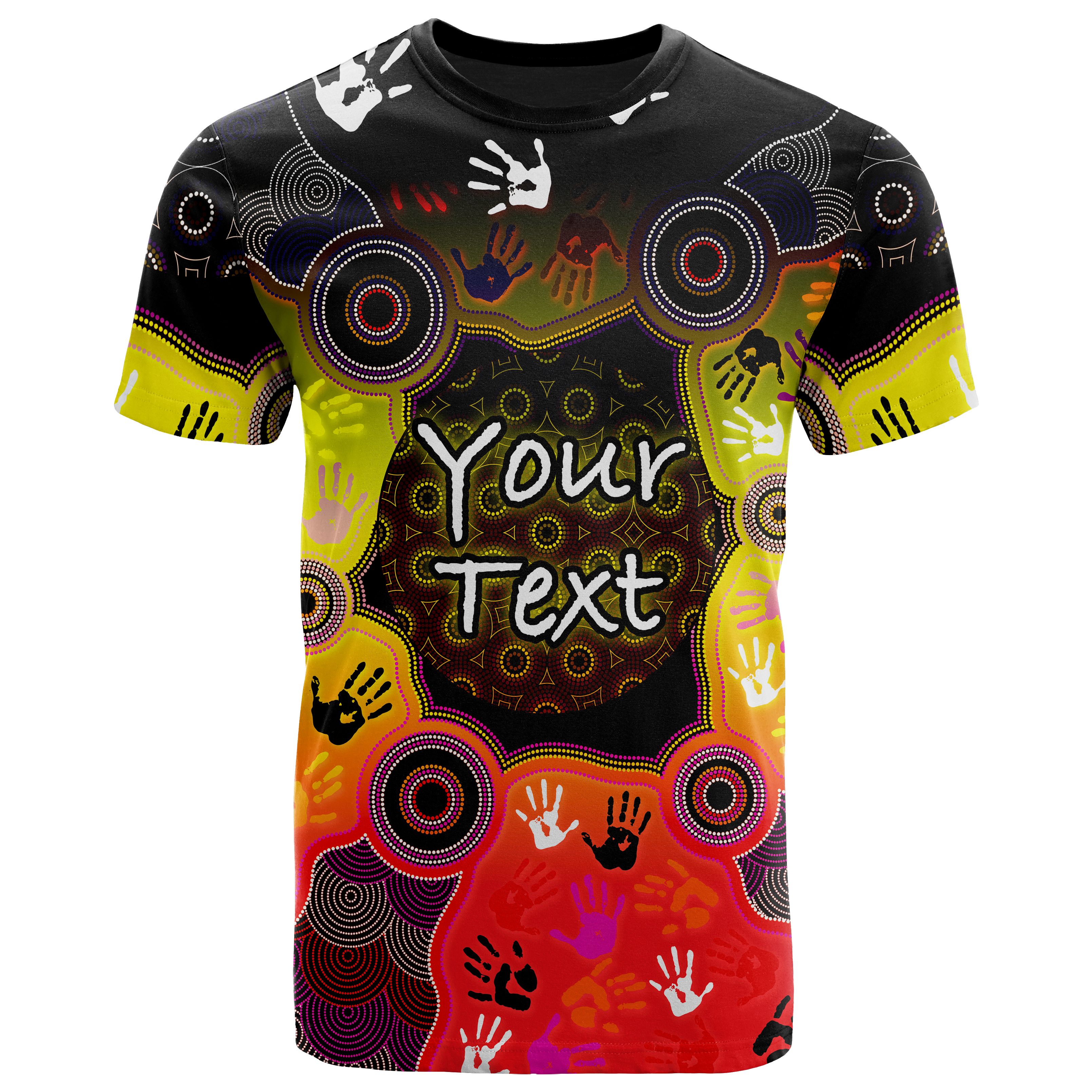 Custom Aboriginal T shirts, Indigenous Circle Dot Painting Hand Art - Vibe Hoodie Shop