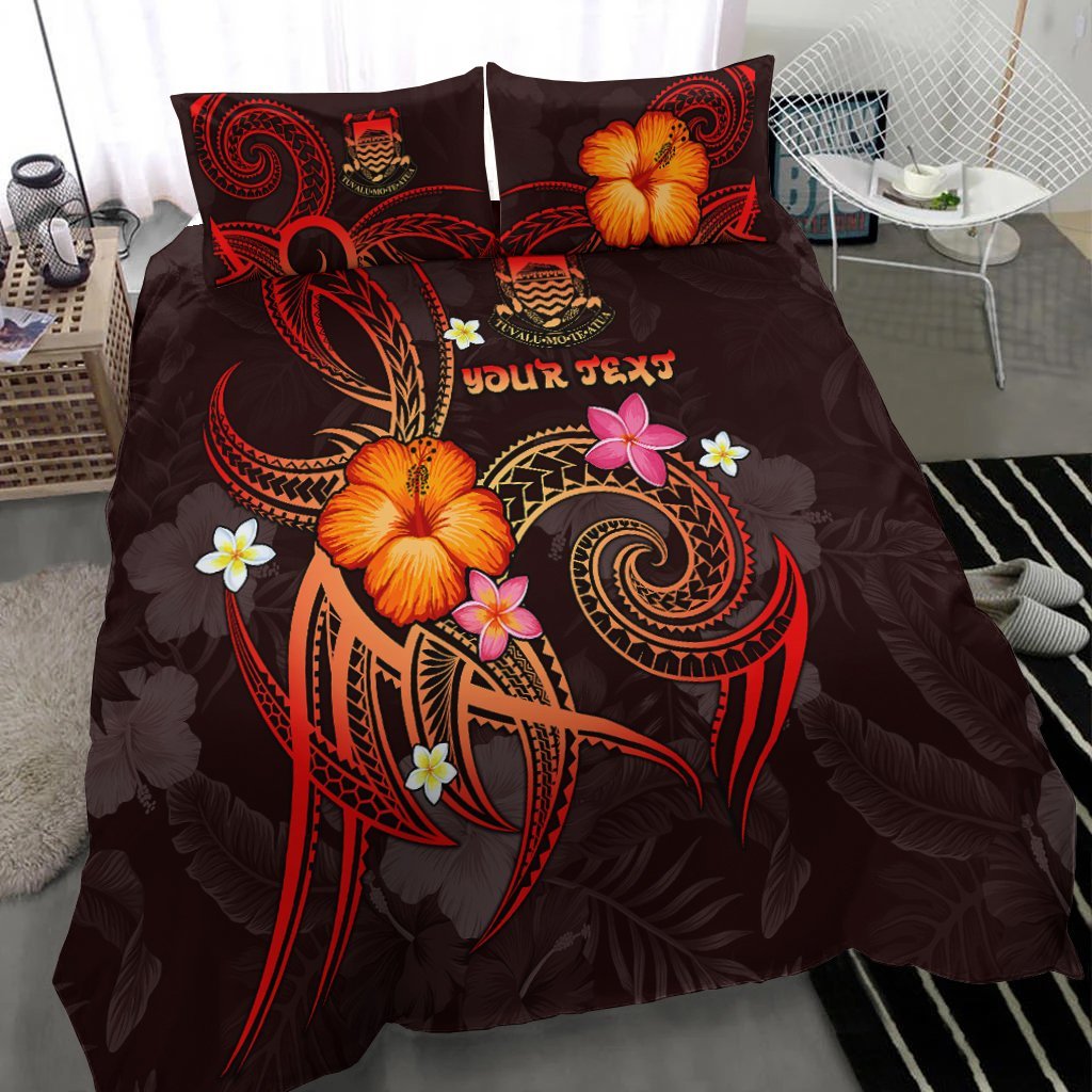 Tuvalu Polynesian Personalised Bedding Set - Legend of Tuvalu (Red) - Vibe Hoodie Shop