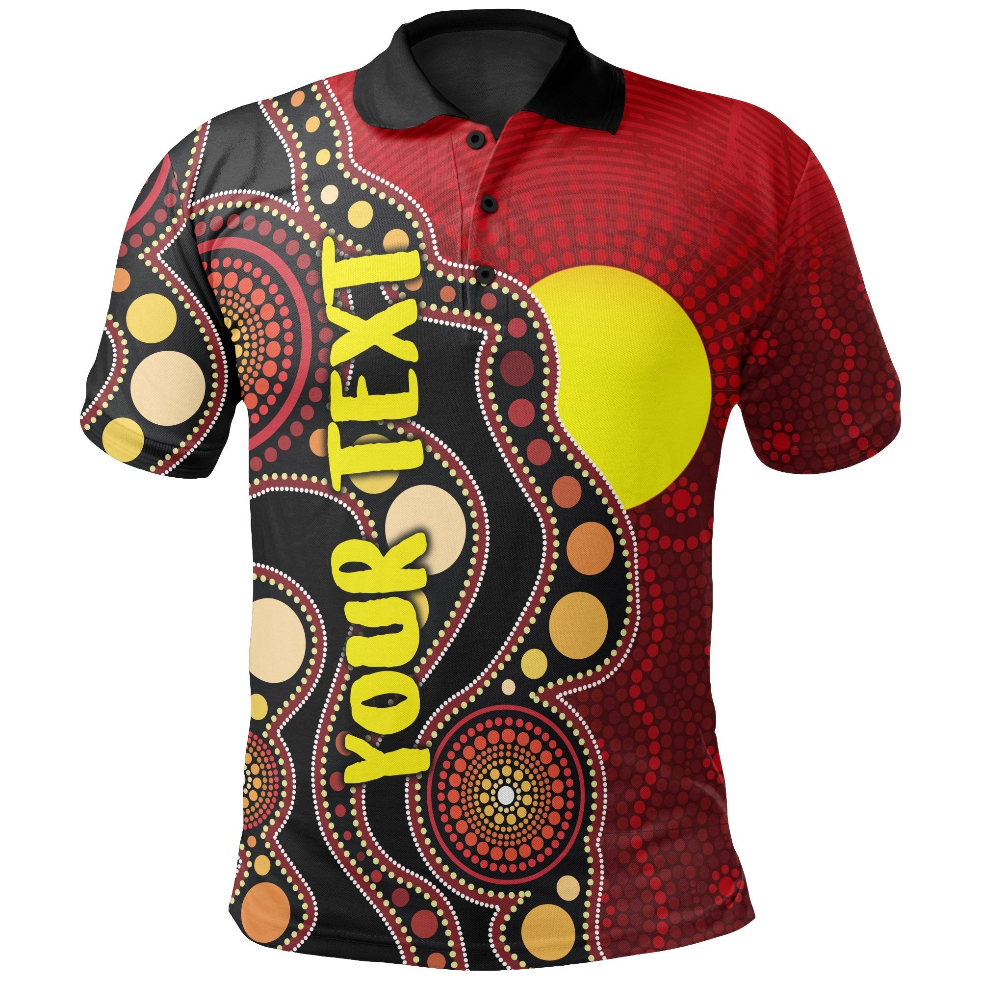 Custom Aboriginal Polo Shirt, Australia Aboriginal Lives Matter Flag - Vibe Hoodie Shop