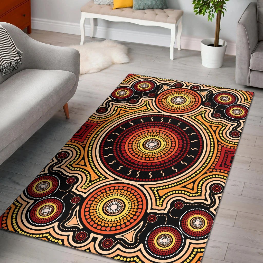 Vibe Hoodie Aboriginal Area Rug - Indigenous dot art painting 05 - RLT20 - Vibe Hoodie Shop