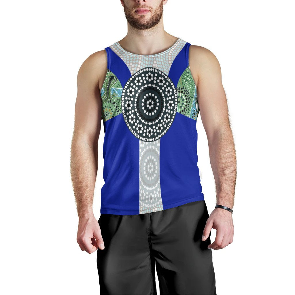 Men's Tank Top - Flag of Torres Strait Islanders - Vibe Hoodie Shop