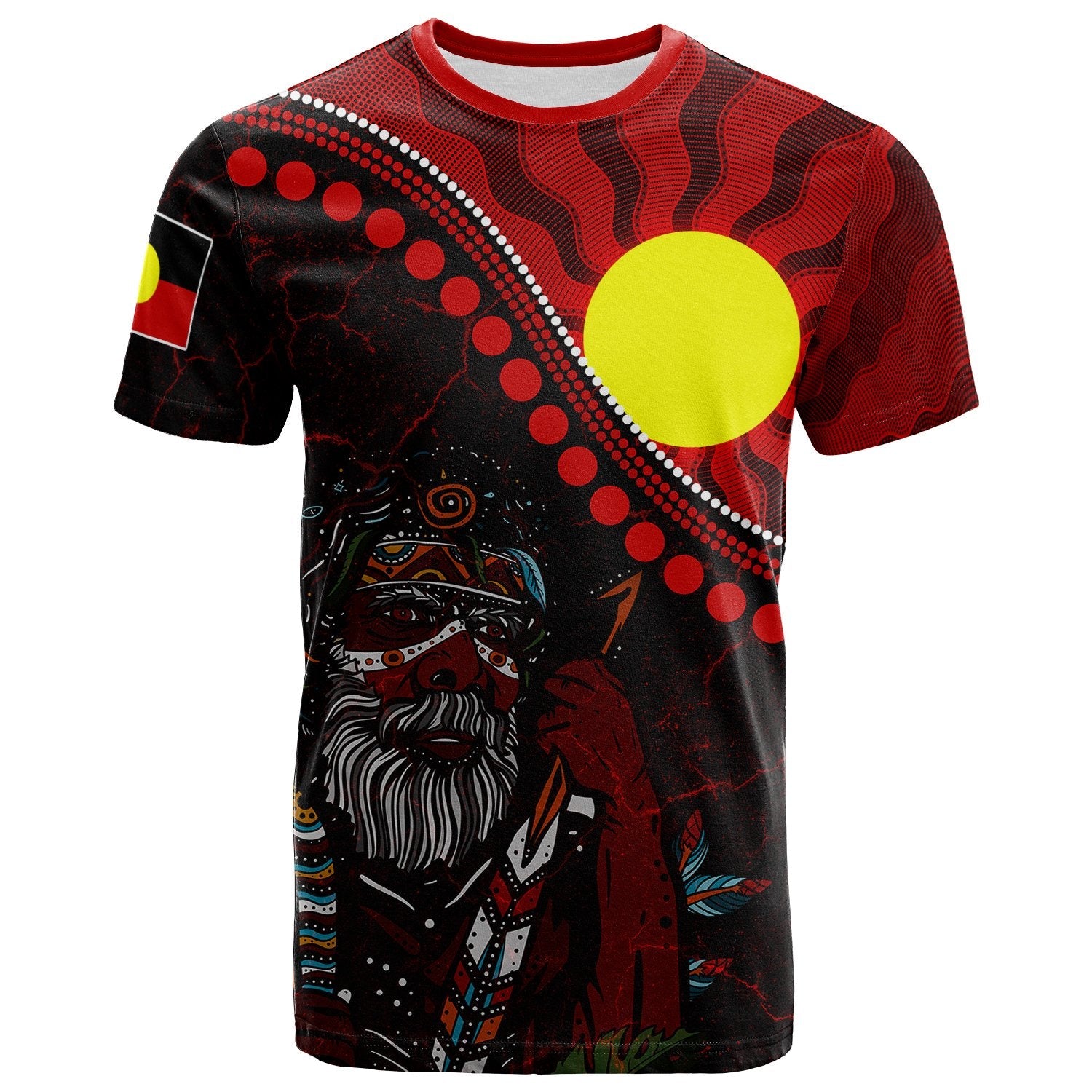 Aboriginal T shirts - Indigenous People And Sun - Vibe Hoodie Shop