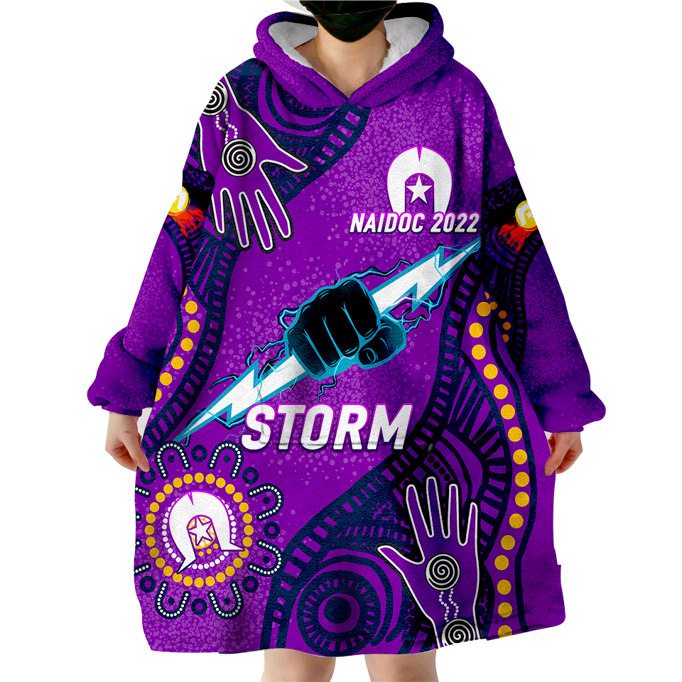 Storm Rugby NAIDOC 2022 Aboriginal Wearable Blanket Hoodie - - Vibe Hoodie Shop