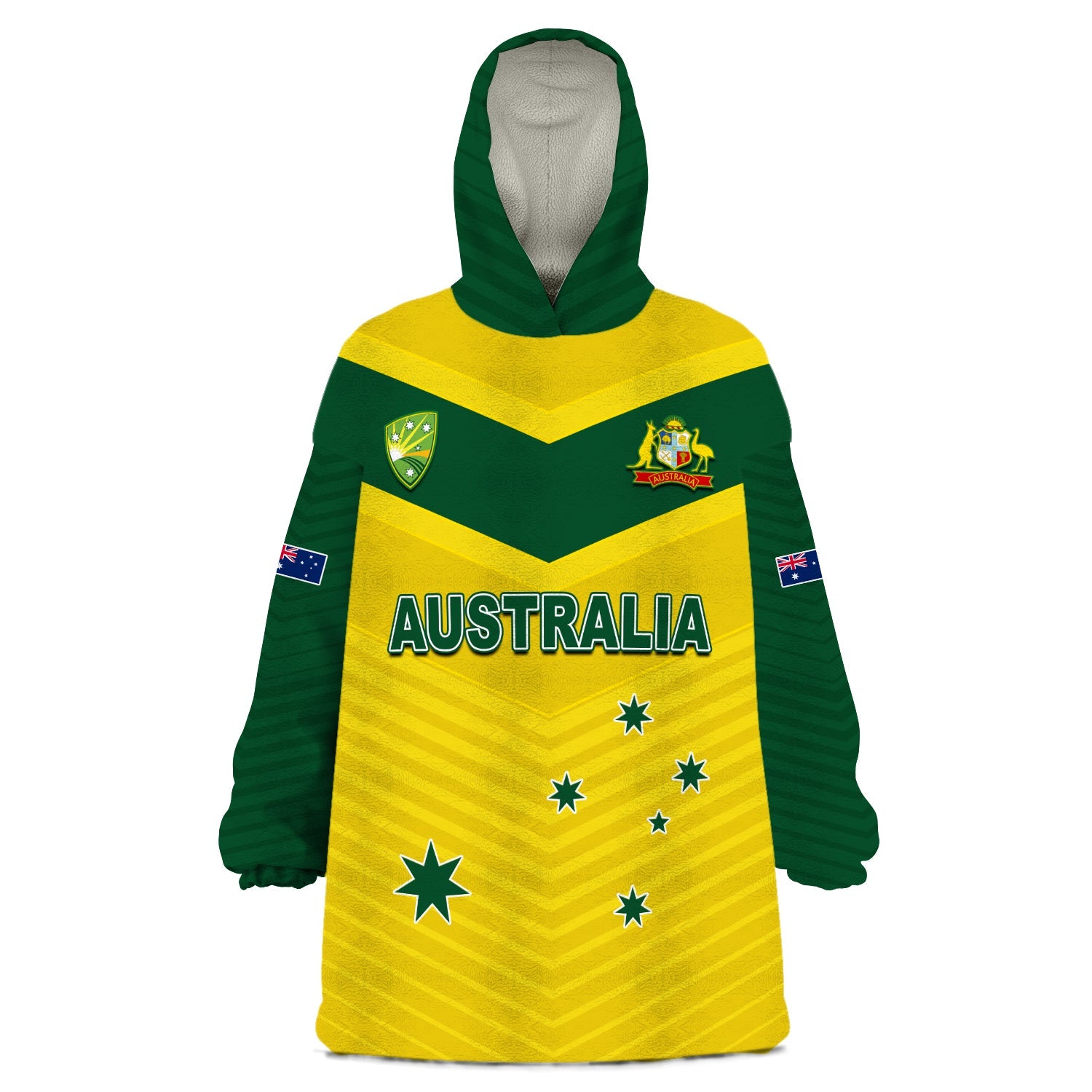Australia Cricket Wearable Blanket Hoodie Go Aussie Champions - Vibe Hoodie Shop