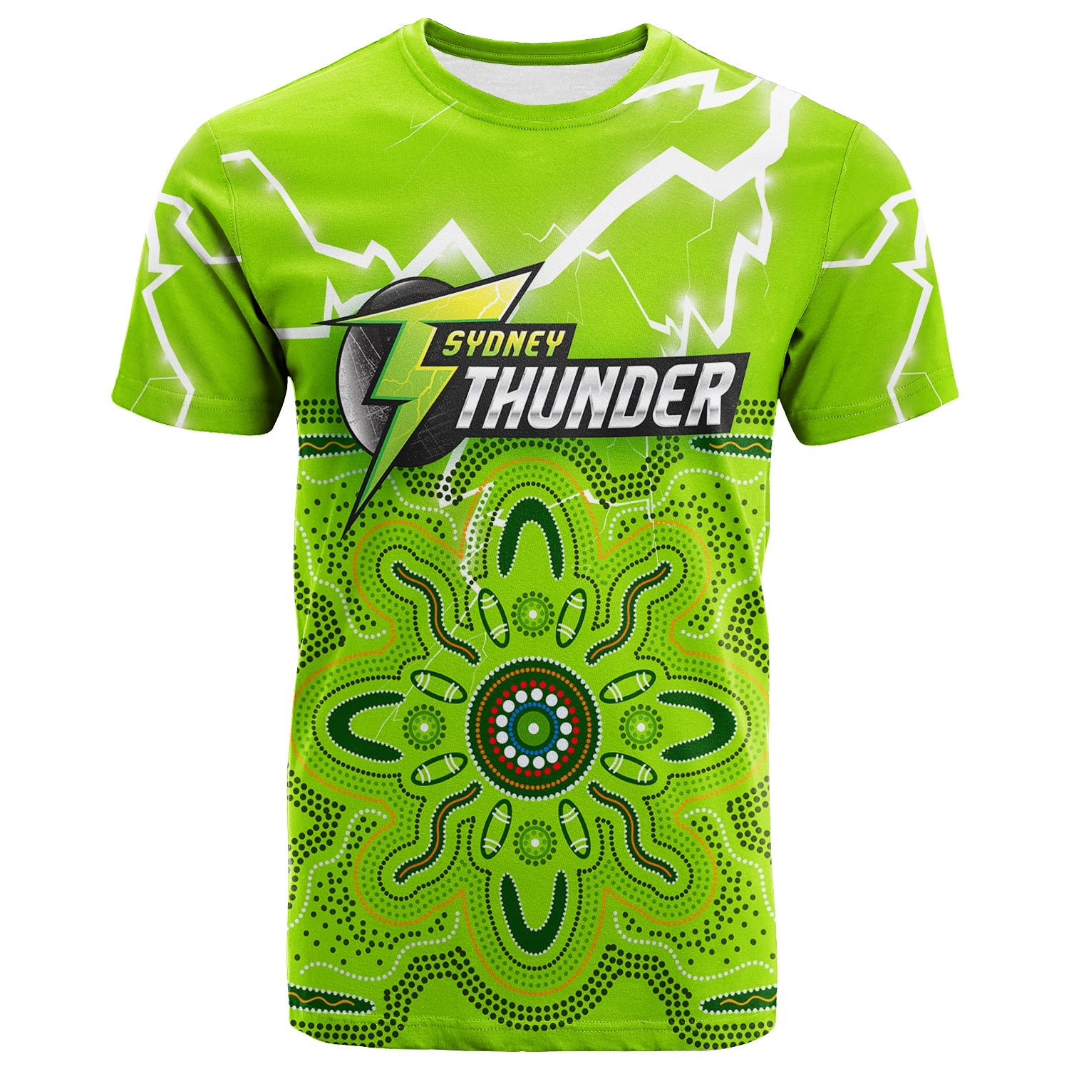 Sydney Thunder T shirt - Aboriginal Style Of Dot - - Vibe Hoodie Shop