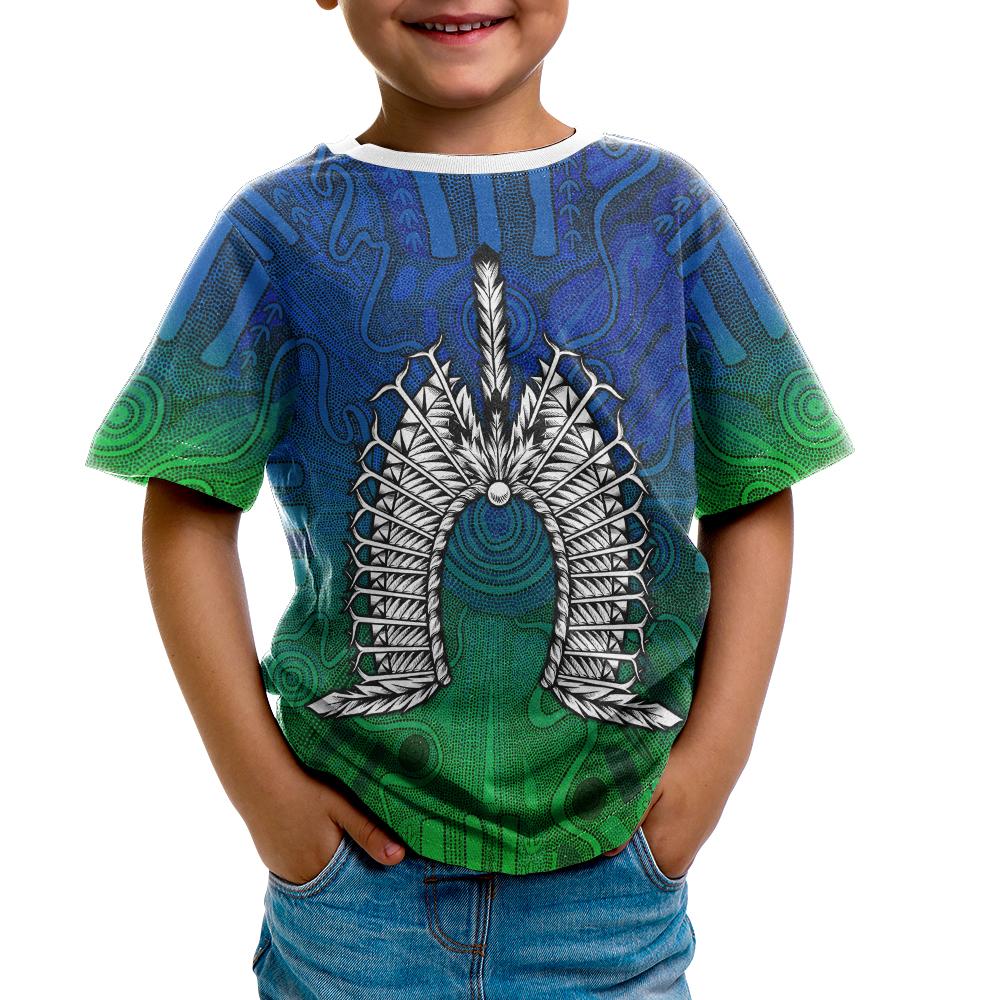 Torres Strait Islanders Kid T shirt - Dhari Mask - Vibe Hoodie Shop