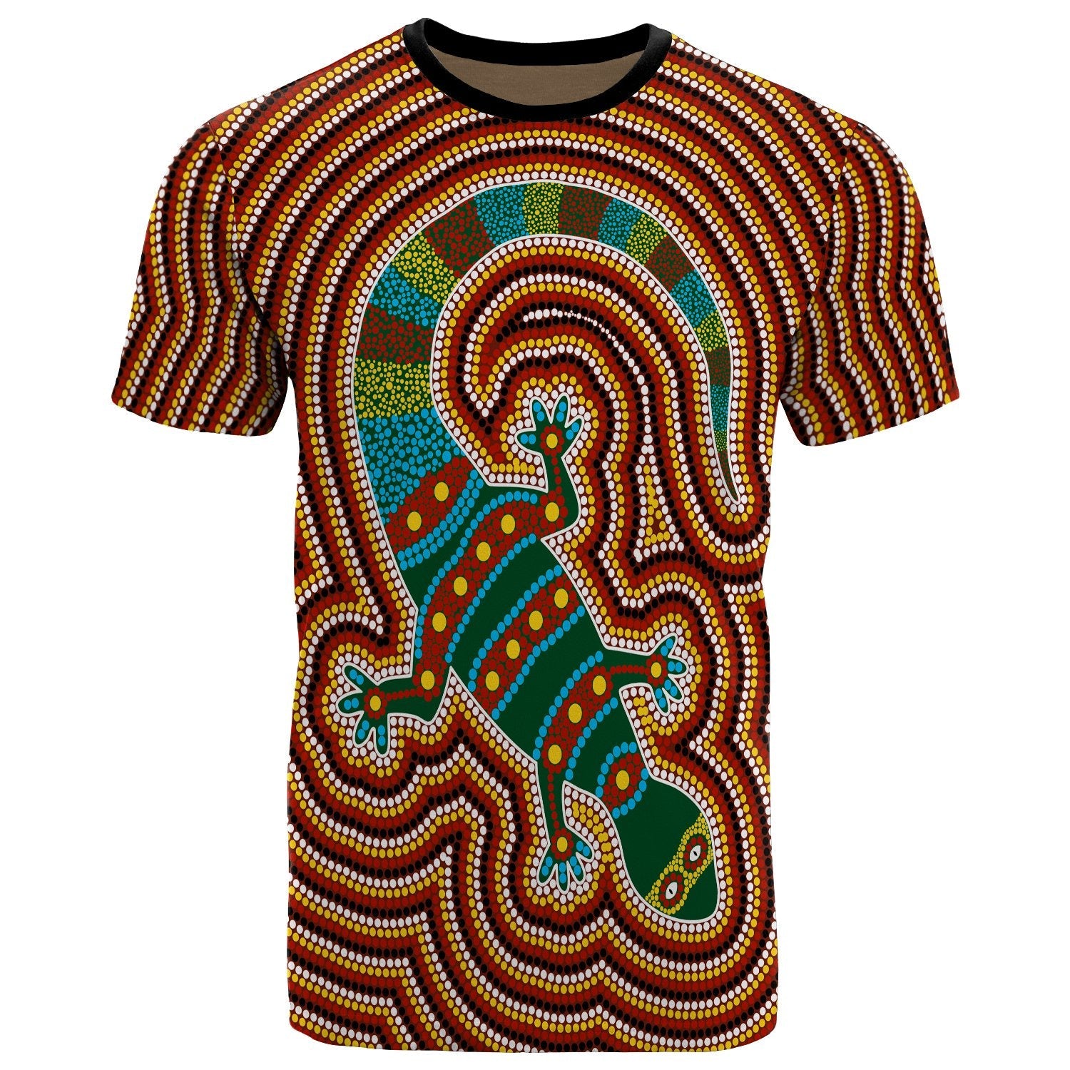 Aboriginal T shirt, Lizard Dot Painting Patterns - Vibe Hoodie Shop