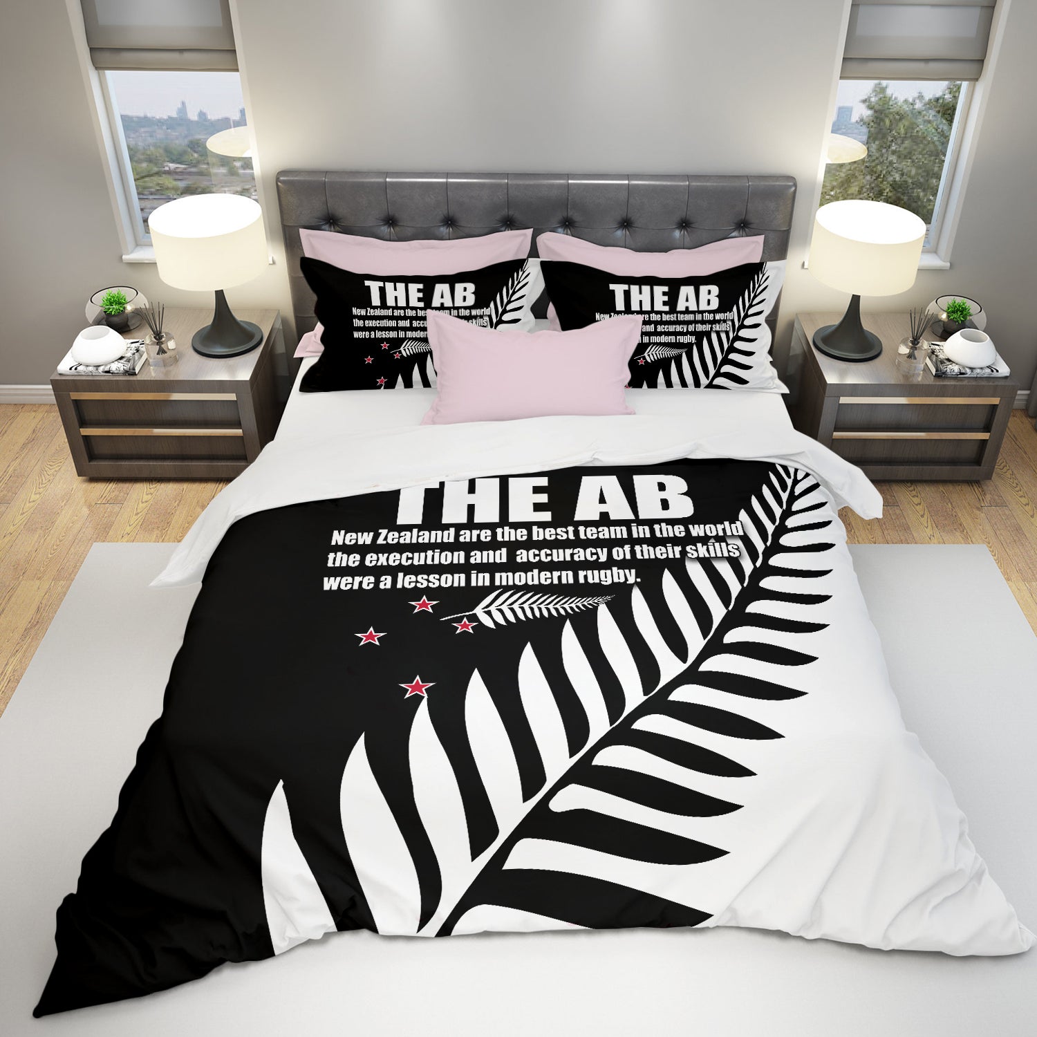 New Zealand Rugby Bedding Set The AB - The Best Team - LT20 - Vibe Hoodie Shop